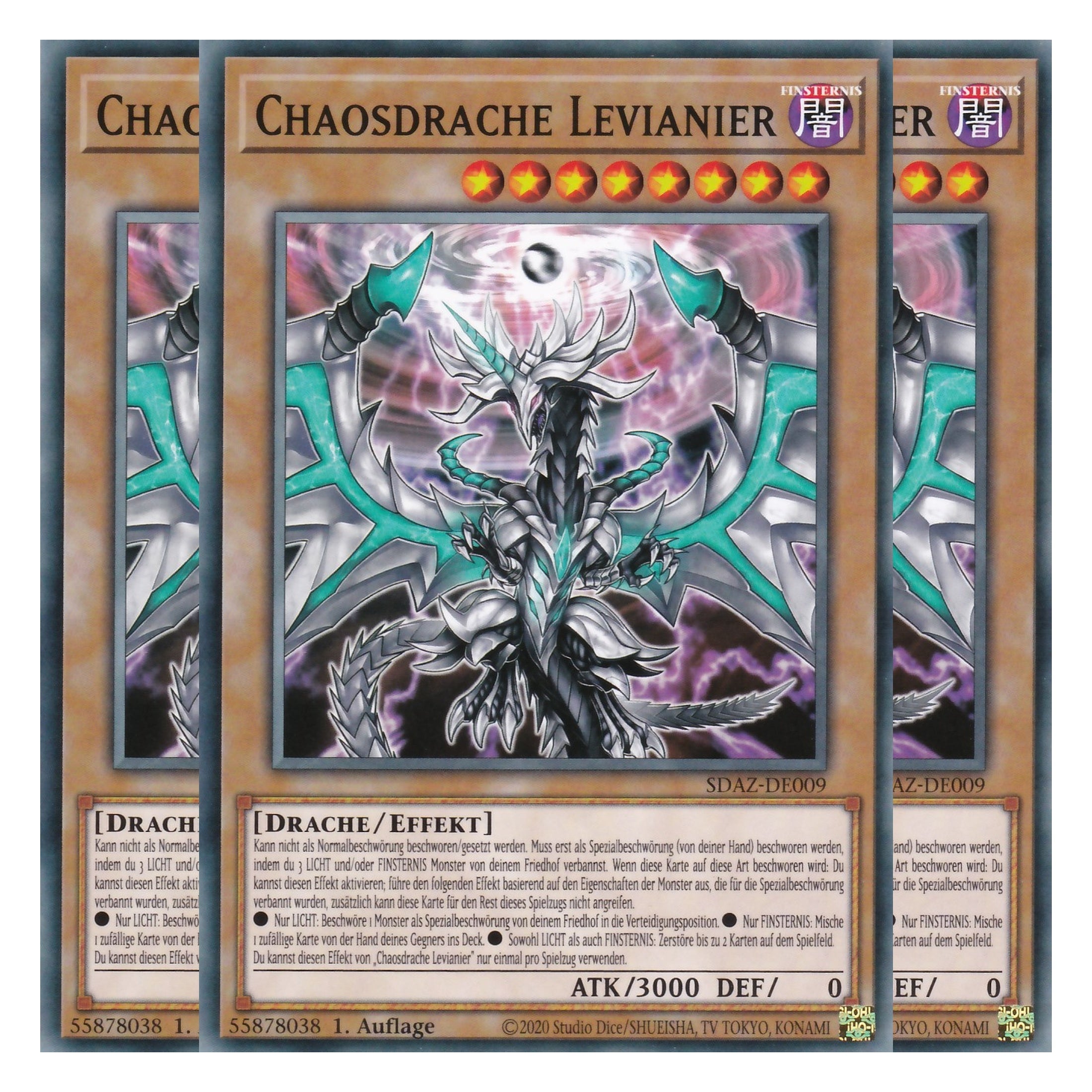 Chaosdrache Levianier - SDAZ-DE009 - Common - Deutsch - 1. Auflage - Structure Deck: Albaz Strike - Yu-Gi-Oh! - Playset (3 Kopien)