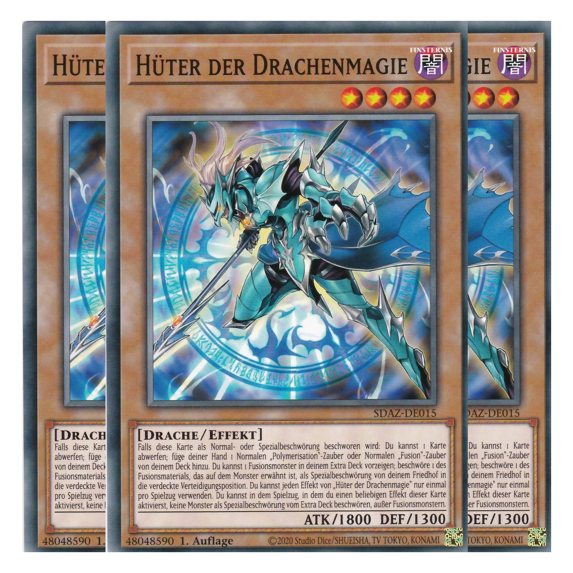 Hüter der Drachenmagie - SDAZ-DE015 - Common - Deutsch - 1. Auflage - Structure Deck: Albaz Strike - Yu-Gi-Oh! - Playset (3 Kopien)