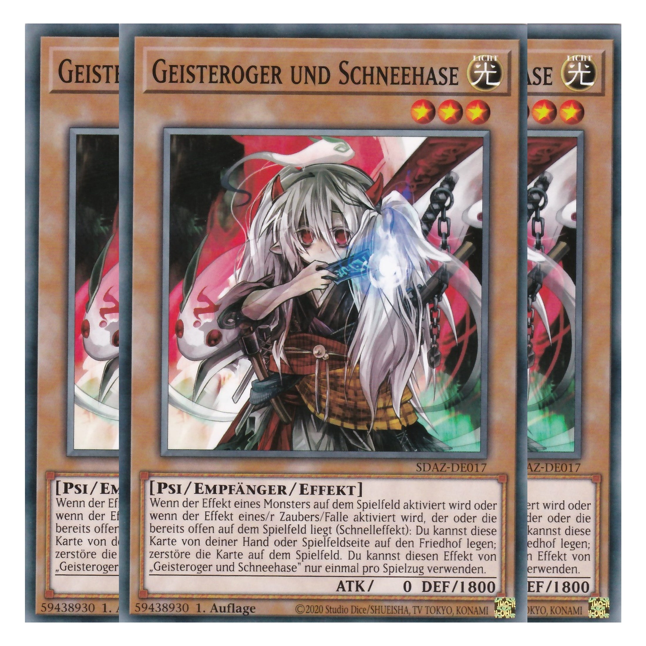 Geisteroger und Schneehase - SDAZ-DE017 - Common - Deutsch - 1. Auflage - Structure Deck: Albaz Strike - Yu-Gi-Oh! - Playset (3 Kopien)