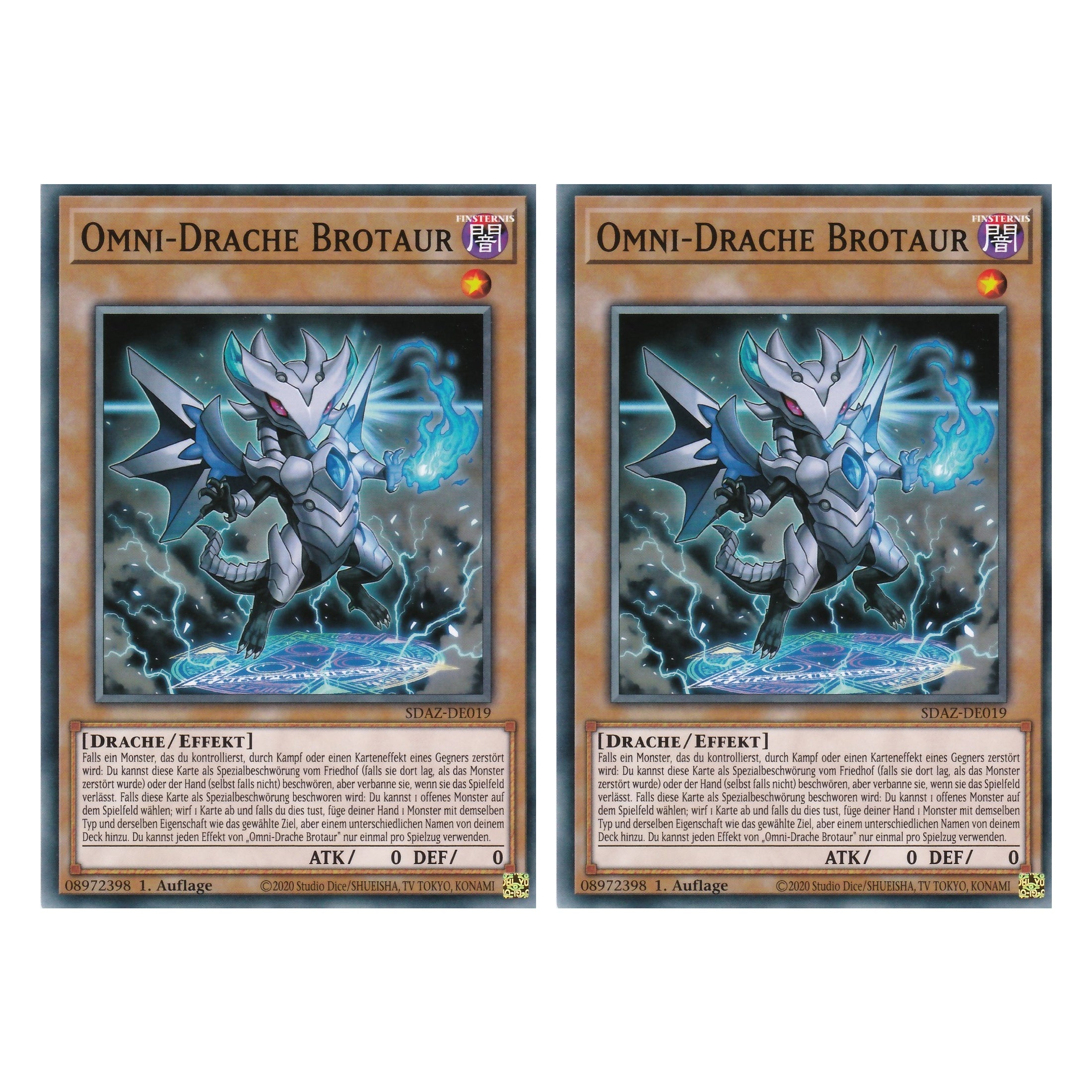Omni-Drache Brotaur - SDAZ-DE019 - Common - Deutsch - 1. Auflage - Structure Deck: Albaz Strike - Yu-Gi-Oh! - Duo Set (2 Stück)