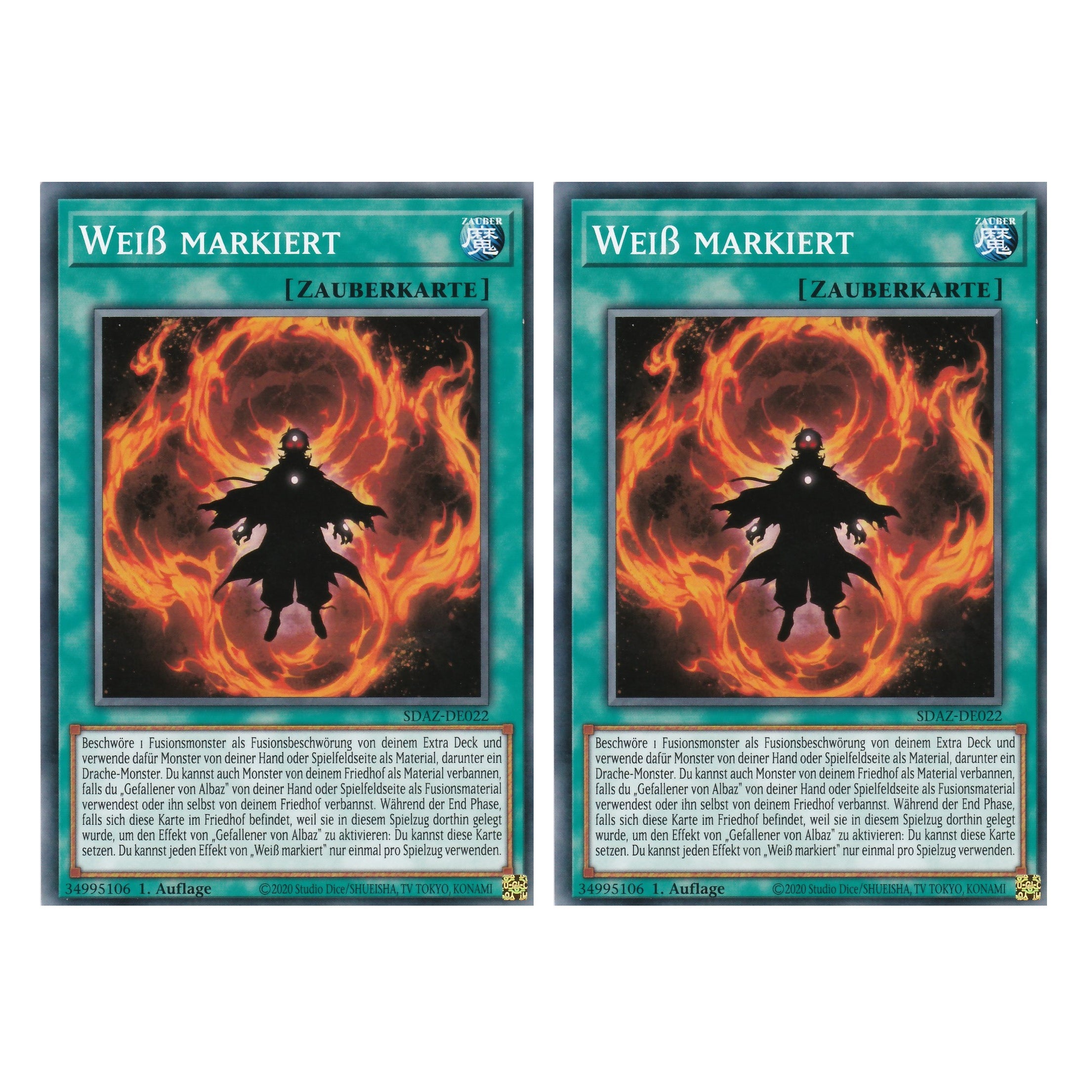 Weiß Markiert - SDAZ-DE022 - Common - Deutsch - 1. Auflage - Structure Deck: Albaz Strike - Yu-Gi-Oh! - Duo Set (2 Stück)