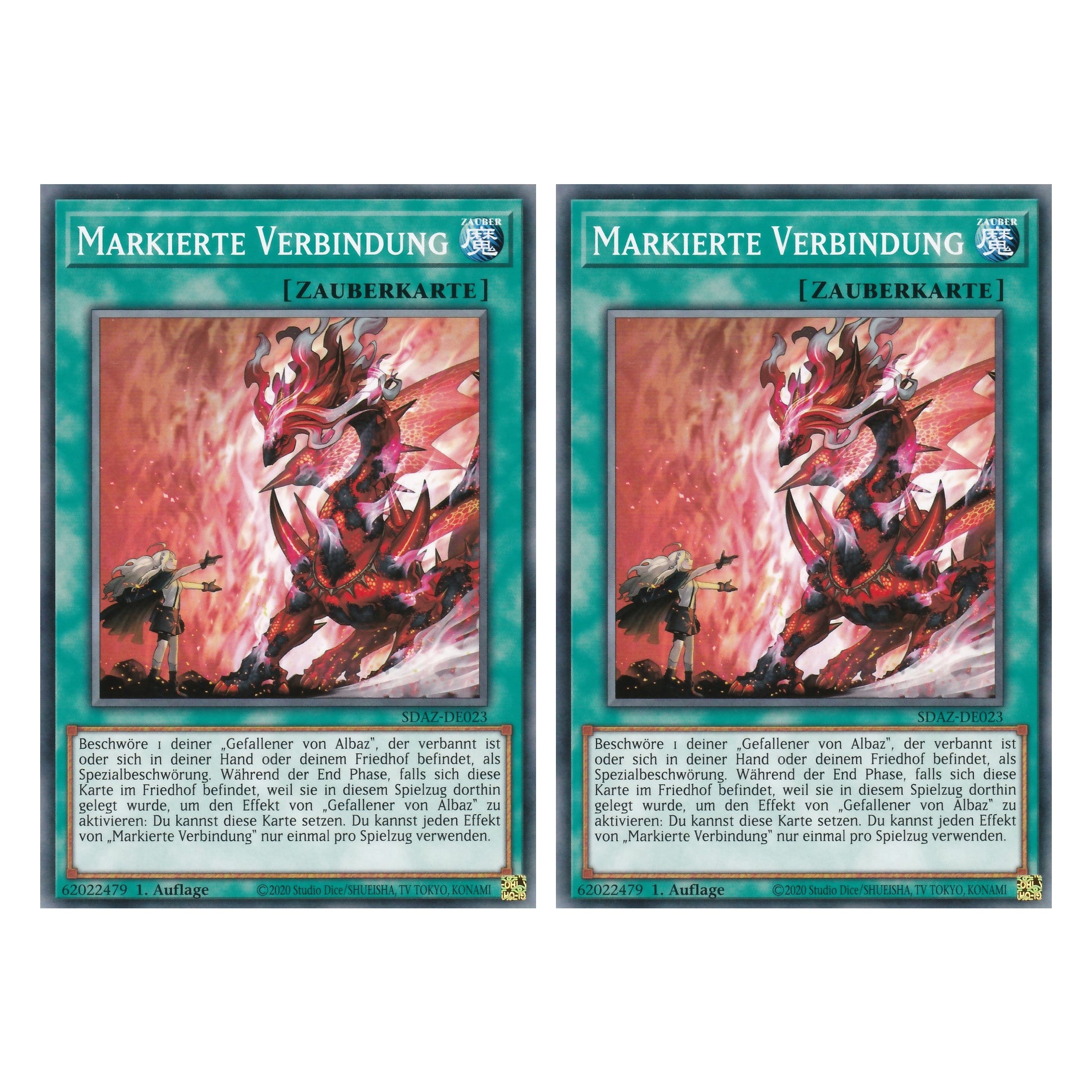 Markierte Verbindung - SDAZ-DE023 - Common - Deutsch - 1. Auflage - Structure Deck: Albaz Strike - Yu-Gi-Oh! - Duo Set (2 Stück)