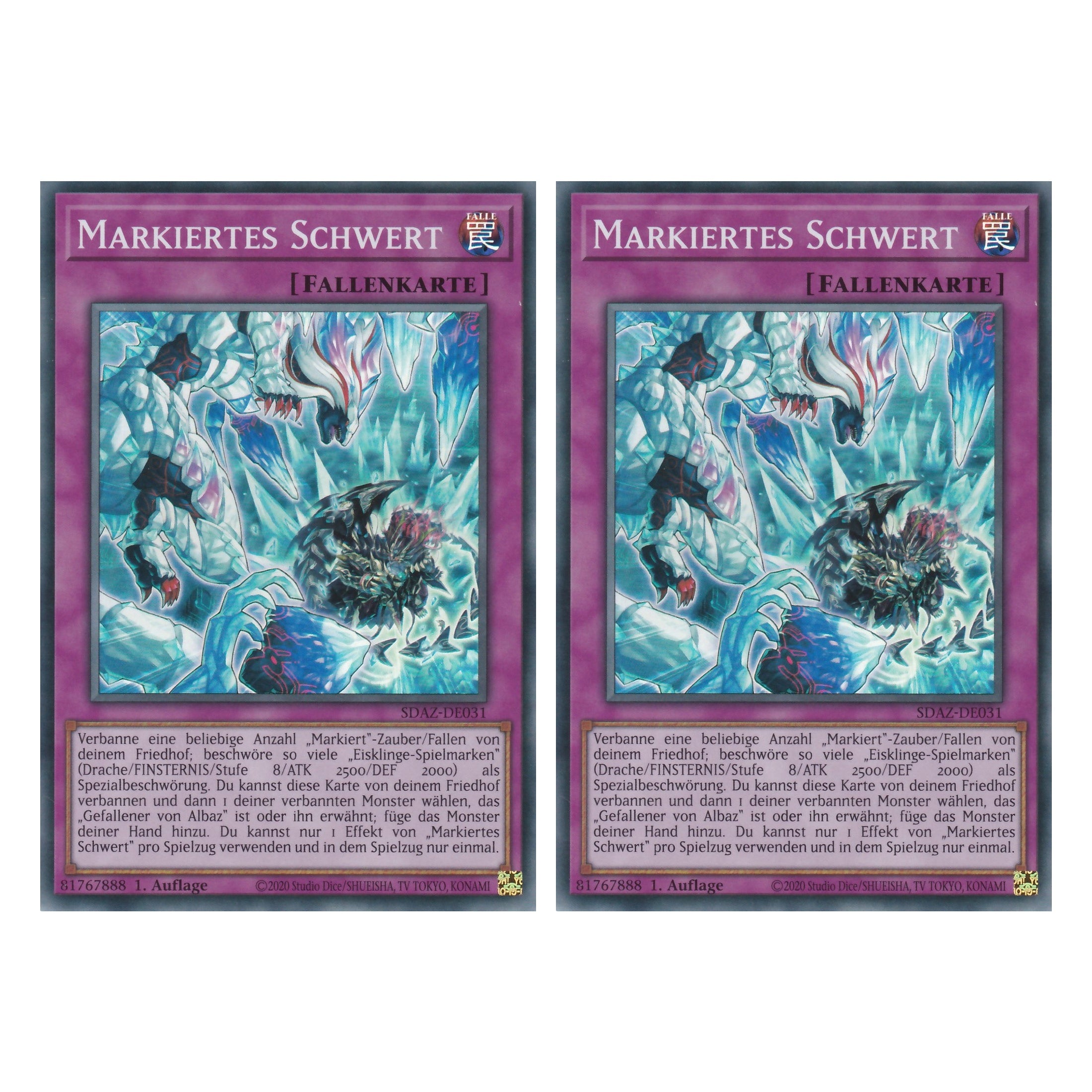 Markiertes Schwert - SDAZ-DE031 - Super Rare - Deutsch - 1. Auflage - Structure Deck: Albaz Strike - Yu-Gi-Oh! - Duo Set (2 Stück)