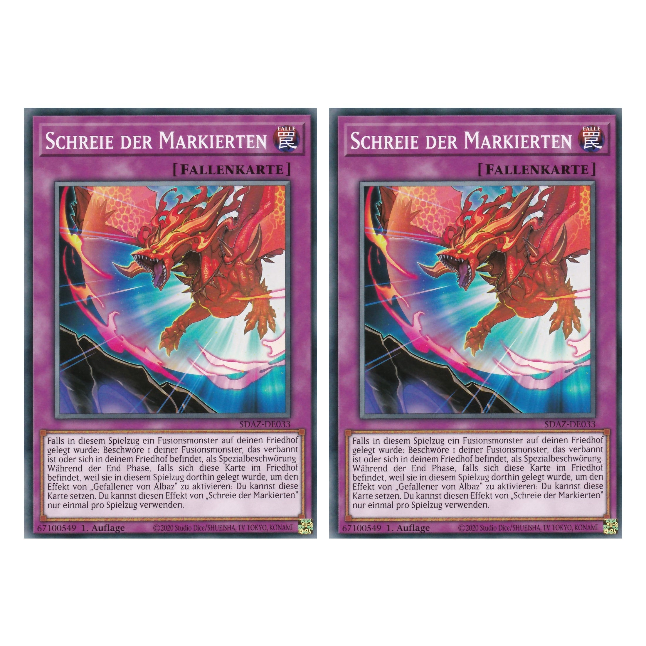 Schreie der Markierten - SDAZ-DE033 - Common - Deutsch - 1. Auflage - Structure Deck: Albaz Strike - Yu-Gi-Oh! - Duo Set (2 Stück)