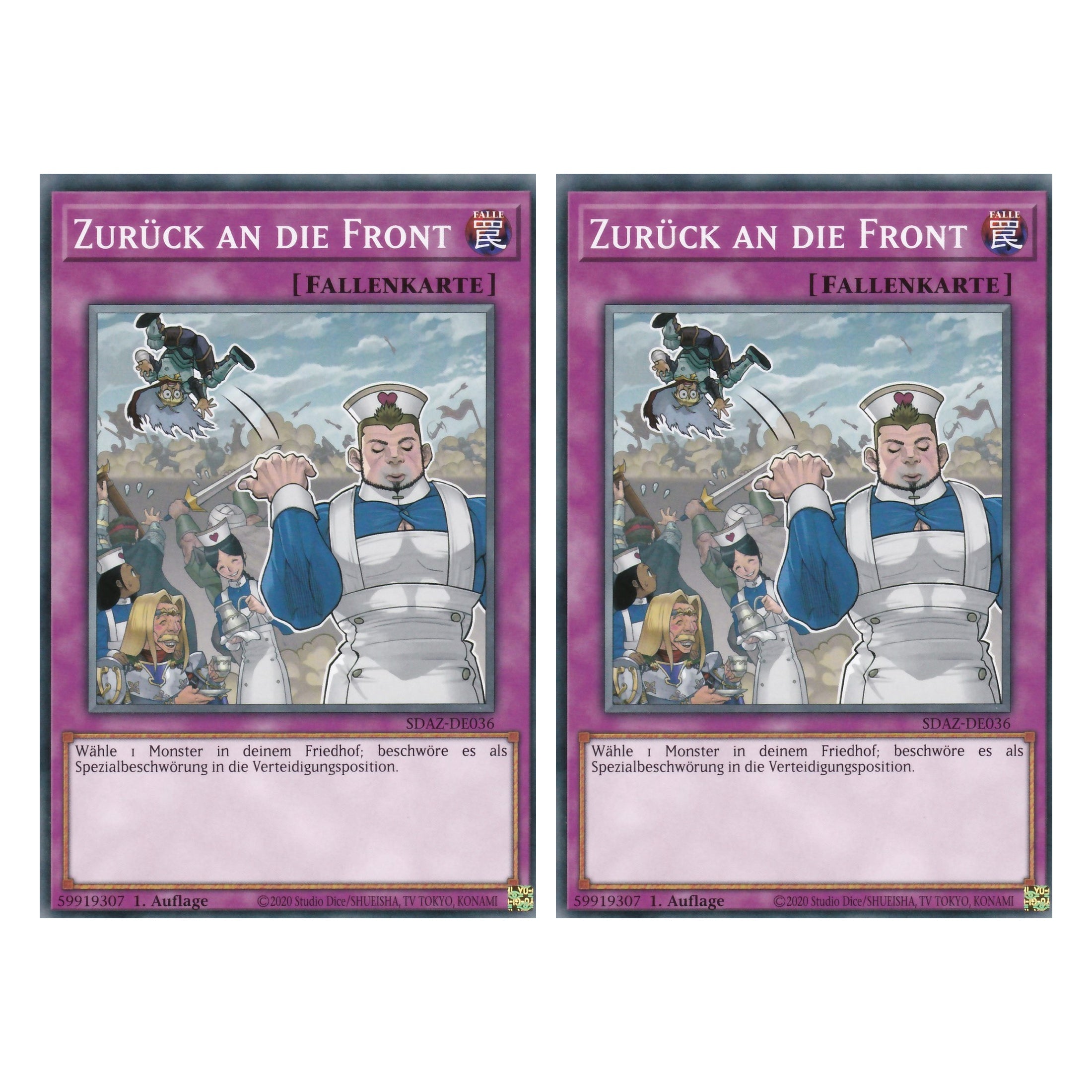 Zurück an die Front - SDAZ-DE036 - Common - Deutsch - 1. Auflage - Structure Deck: Albaz Strike - Yu-Gi-Oh! - Duo Set (2 Stück)