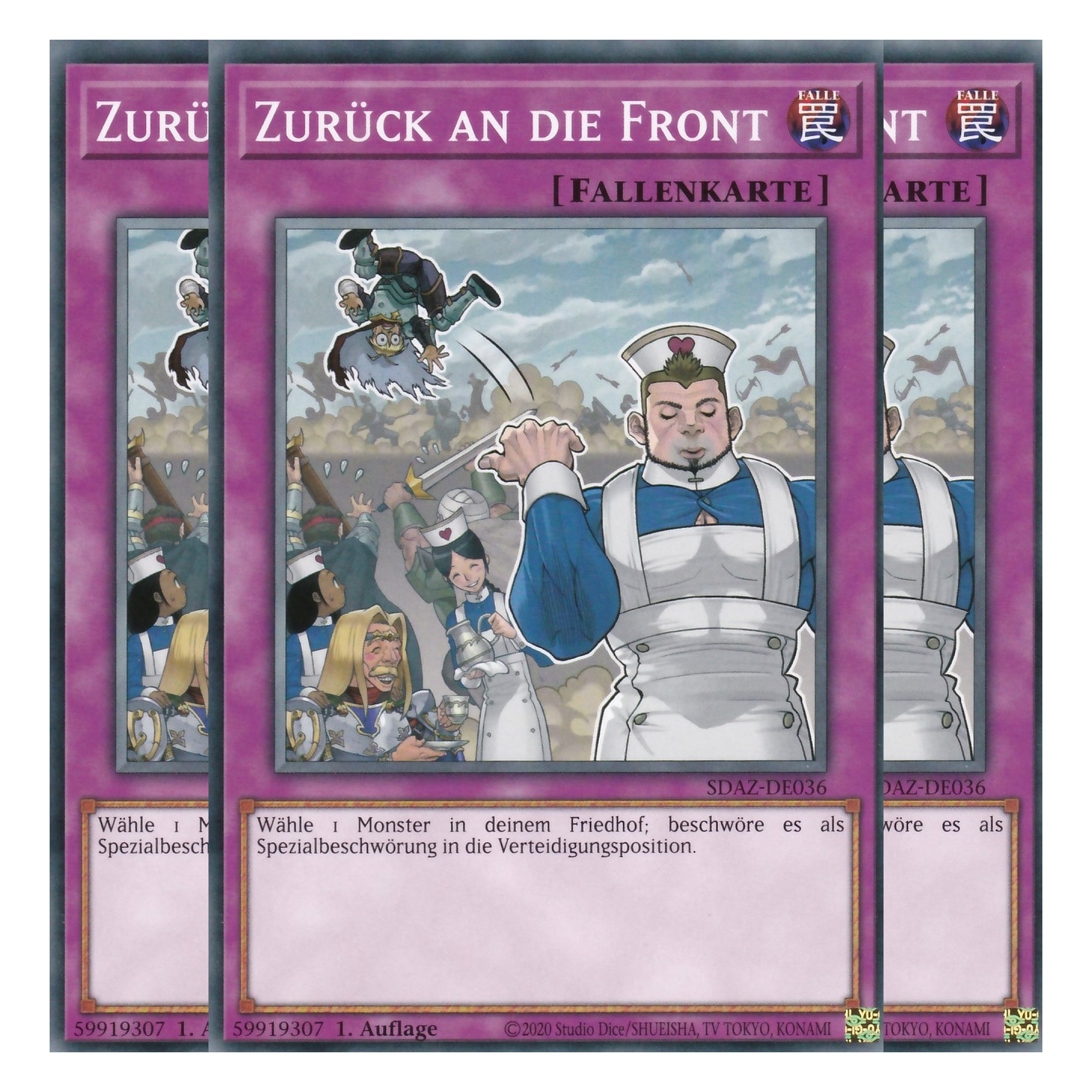 Zurück an die Front - SDAZ-DE036 - Common - Deutsch - 1. Auflage - Structure Deck: Albaz Strike - Yu-Gi-Oh! - Playset (3 Kopien)