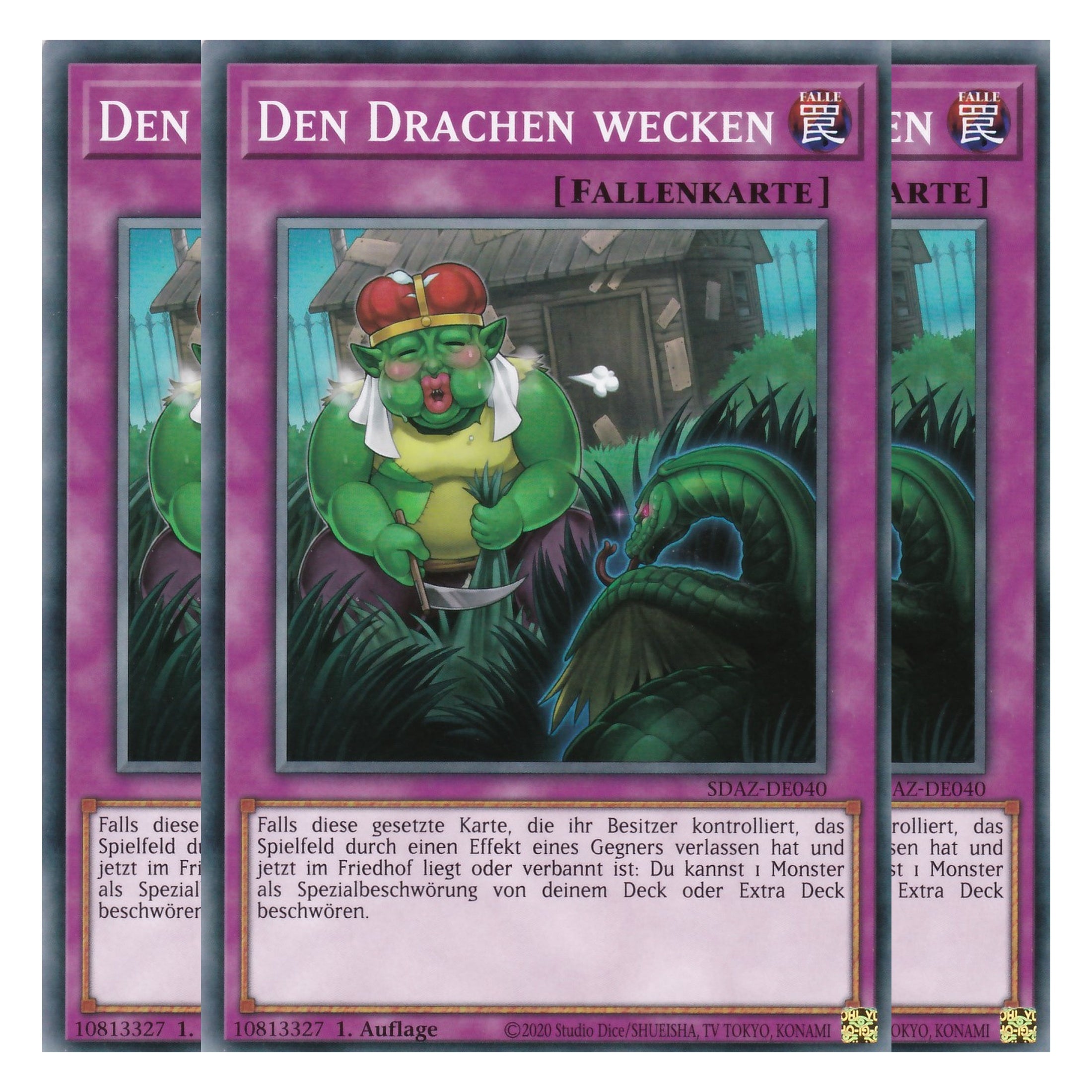 Den Drachen Wecken - SDAZ-DE040 - Common - Deutsch - 1. Auflage - Structure Deck: Albaz Strike - Yu-Gi-Oh! - Playset (3 Kopien)
