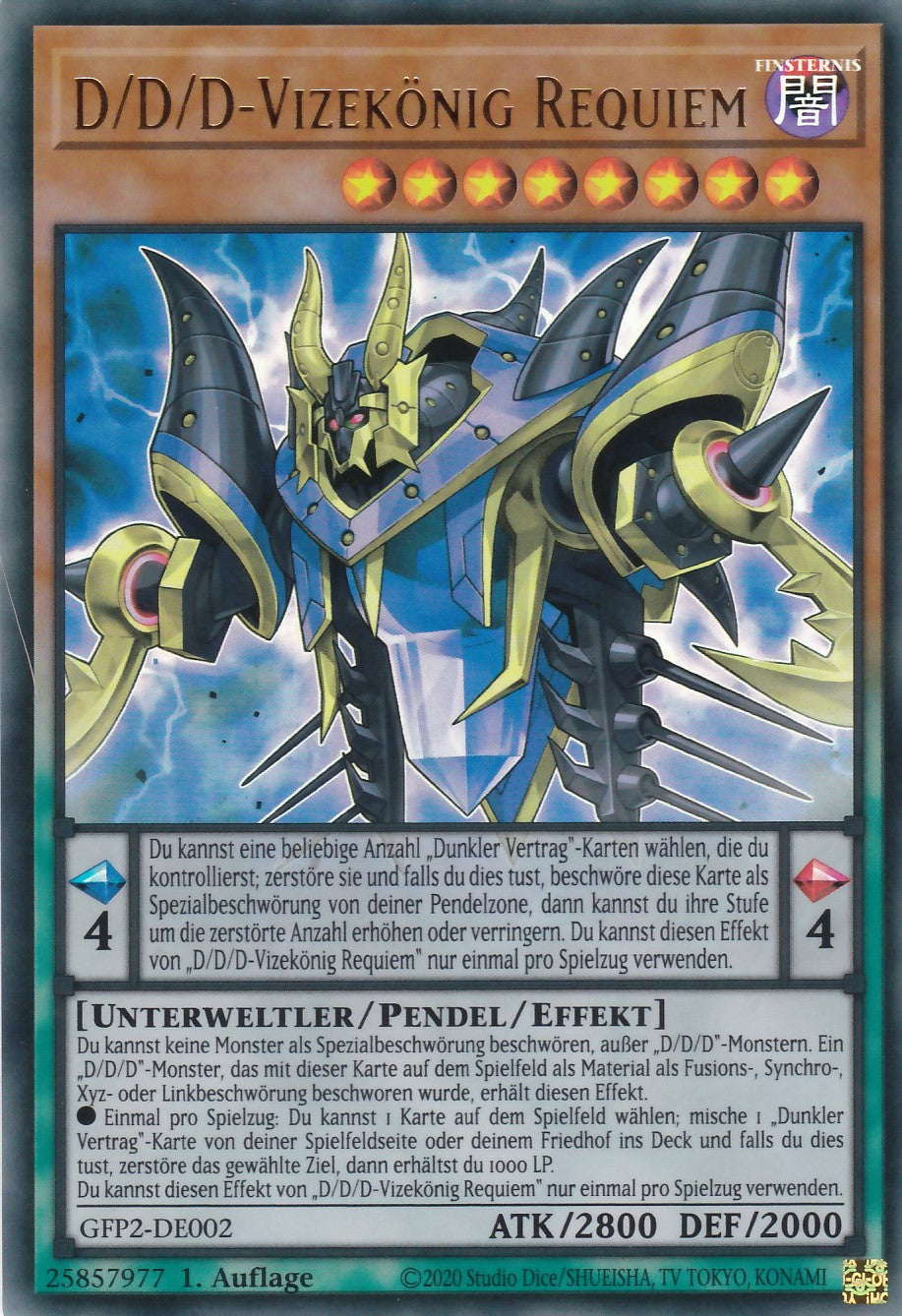 D/D/D-Vizekönig Requiem - GFP2-DE002 - Ultra Rare - Deutsch - 1. Auflage - Ghosts From the Past: The 2nd Haunting