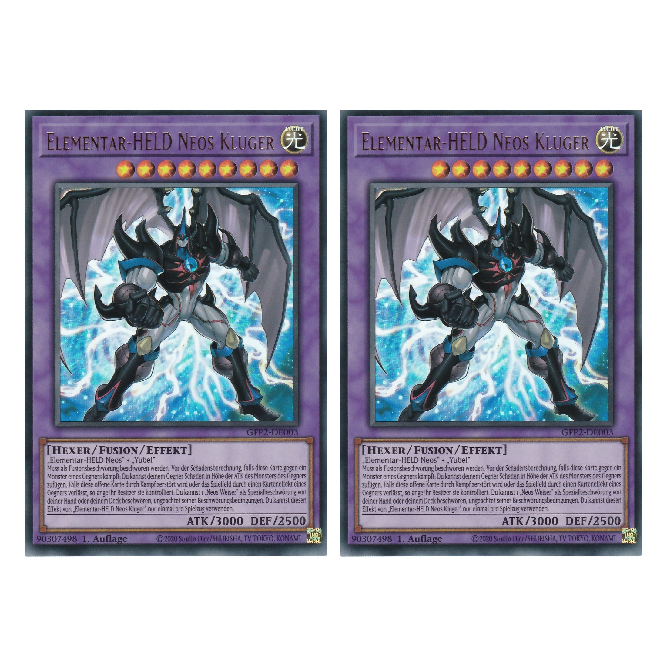 Elementar-HELD Neos Kluger - GFP2-DE003 - Ultra Rare - Deutsch - 1. Auflage - Ghost from the Past II The Second Hunting - Yu-Gi-Oh! - Duo Set (2 Stück)