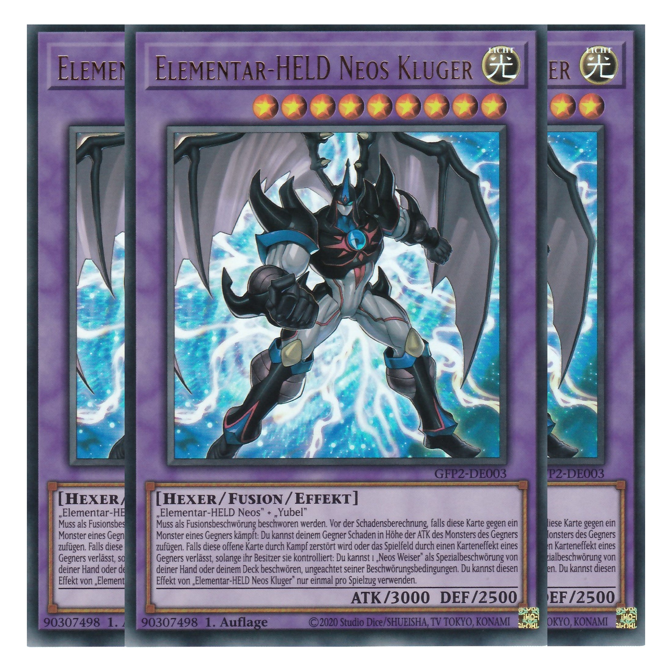 Elementar-HELD Neos Kluger - GFP2-DE003 - Ultra Rare - Deutsch - 1. Auflage - Ghost from the Past II The Second Hunting - Yu-Gi-Oh! - Playset (3 Kopien)