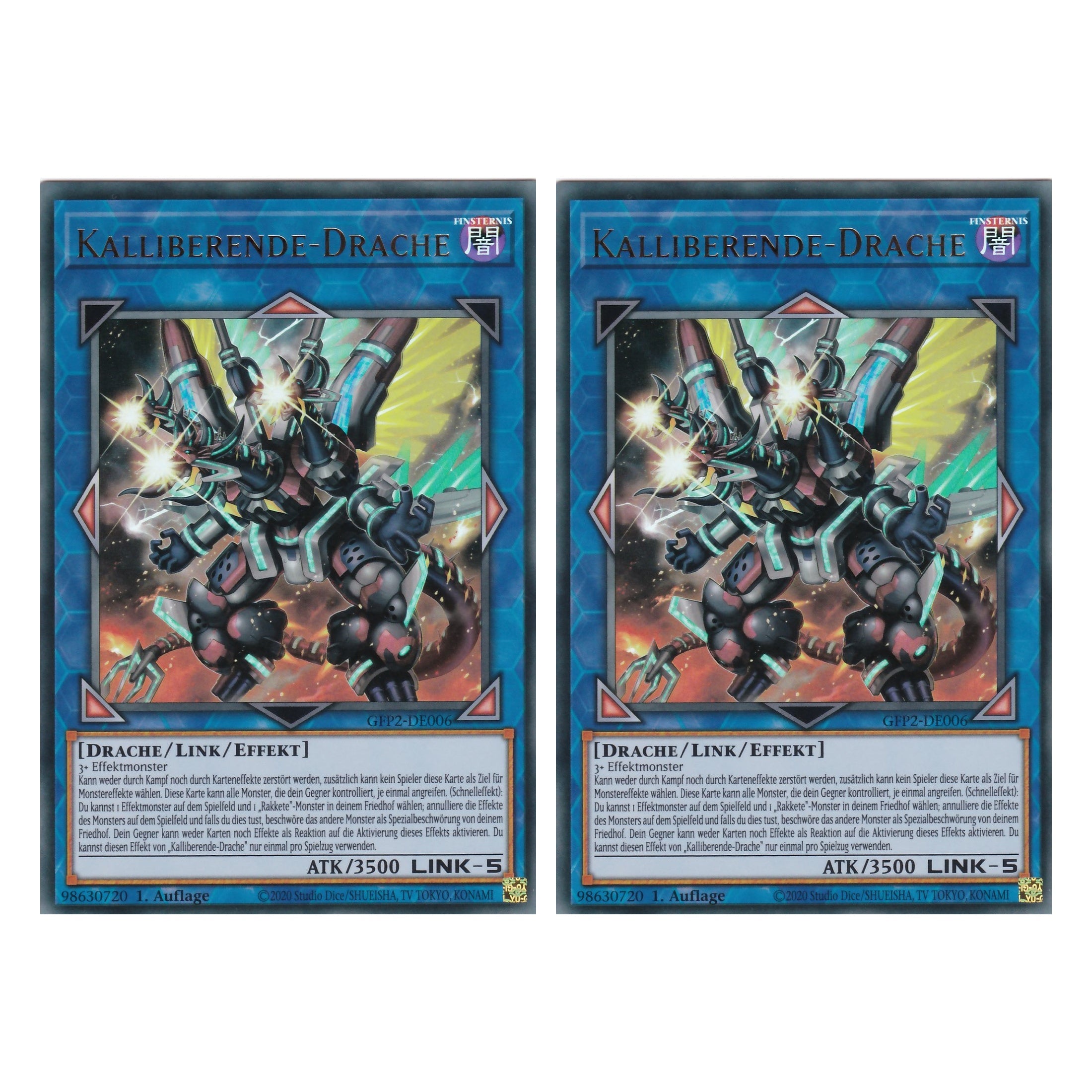 Kalliberende-Drache - GFP2-DE006 - Ultra Rare - Deutsch - 1. Auflage - Ghost from the Past II The Second Hunting - Yu-Gi-Oh! - Duo Set (2 Stück)