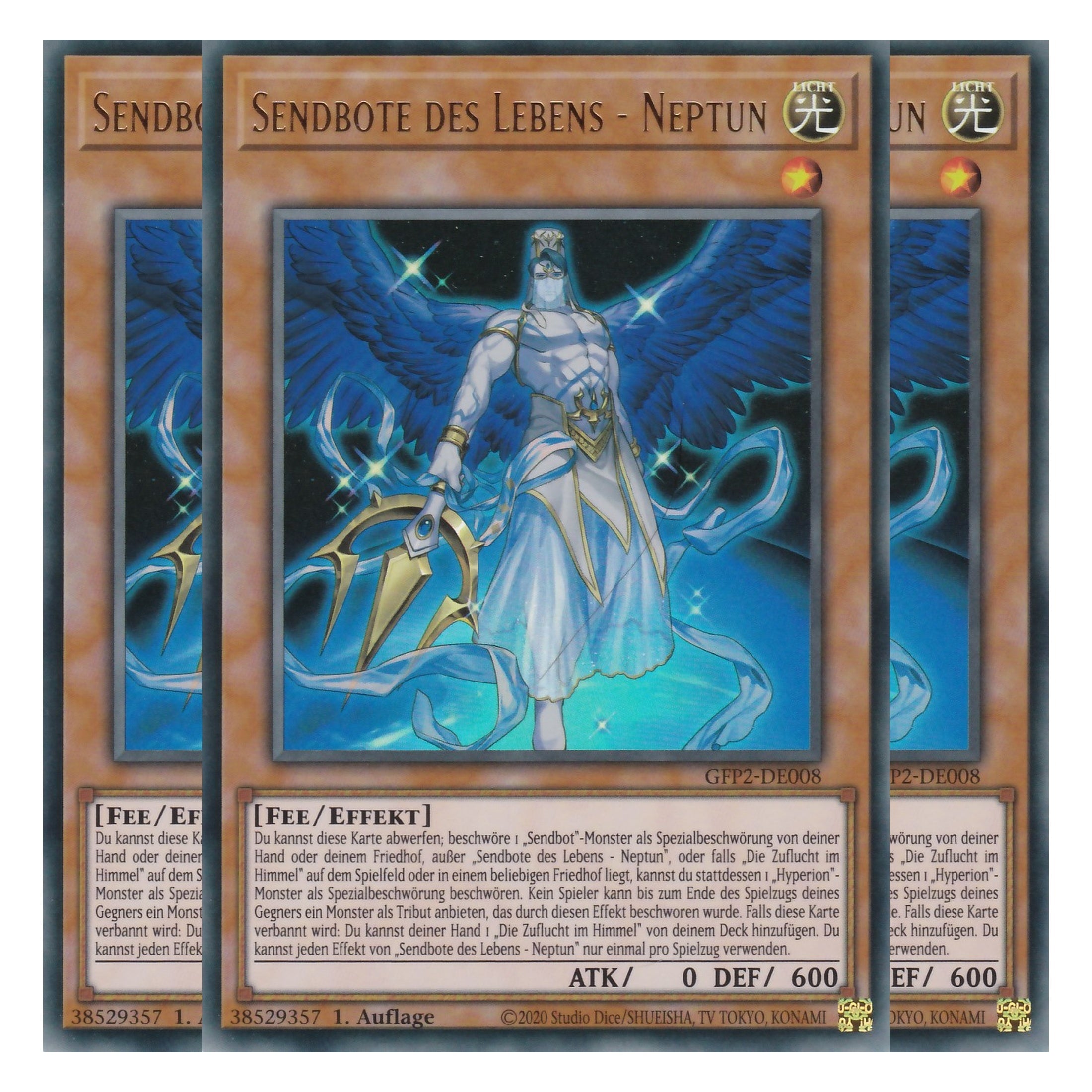 Sendbote des Lebens - Neptun - GFP2-DE008 - Ultra Rare - Deutsch - 1. Auflage - Ghost from the Past II The Second Hunting - Yu-Gi-Oh! - Playset (3 Kopien)