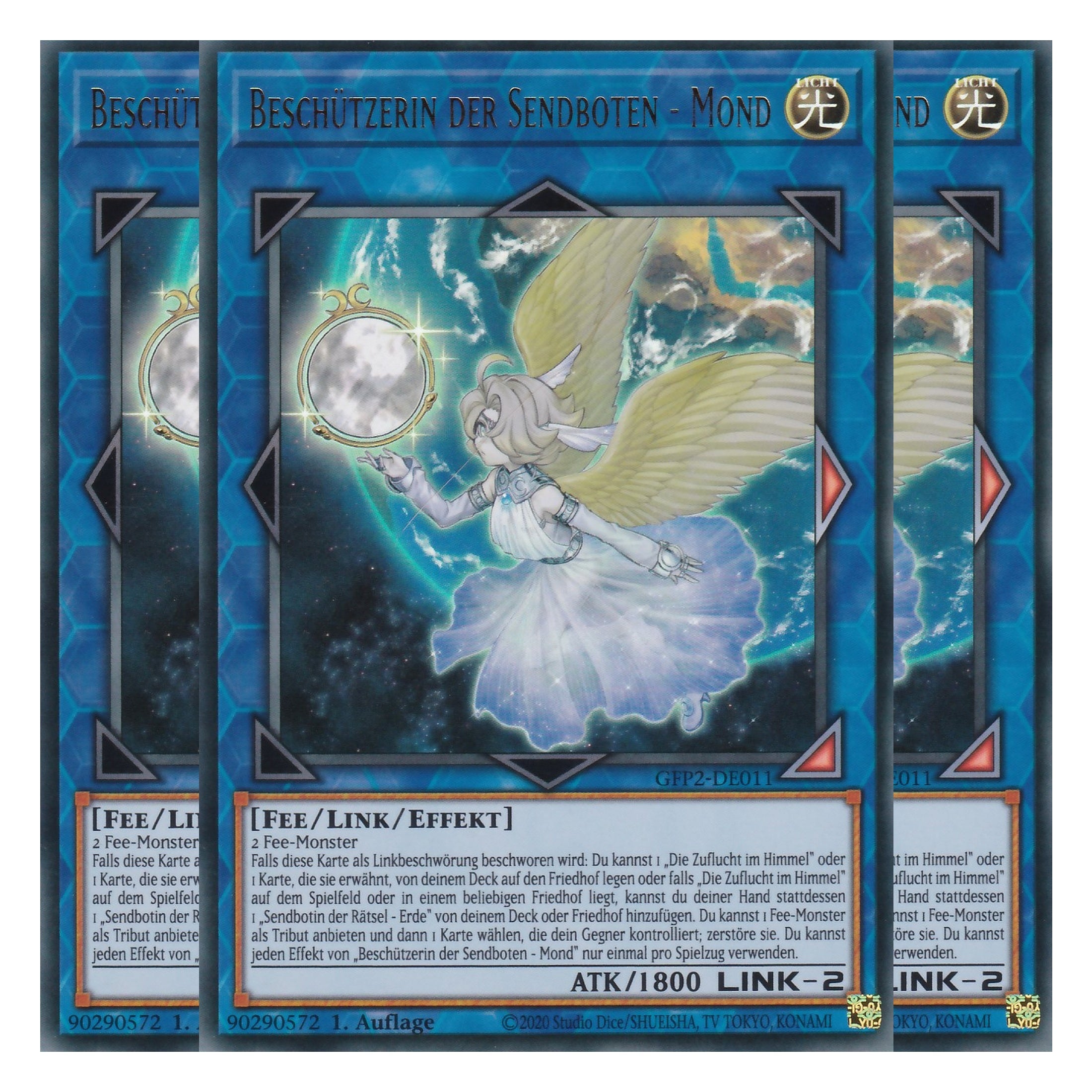 Beschützerin der Sendboten - Mond - GFP2-DE011 - Ultra Rare - Deutsch - 1. Auflage - Ghost from the Past II The Second Hunting - Yu-Gi-Oh! - Playset (3 Kopien)