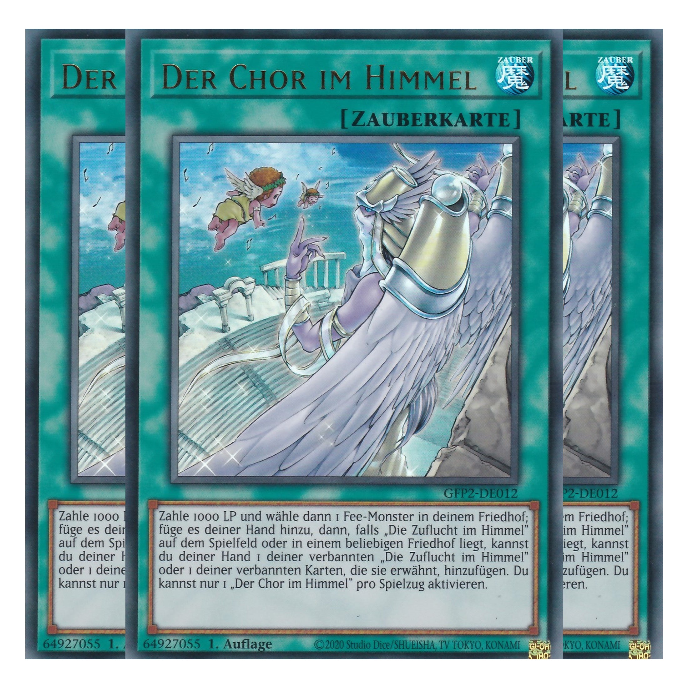 Der Chor im Himmel - GFP2-DE012 - Ultra Rare - Deutsch - 1. Auflage - Ghost from the Past II The Second Hunting - Yu-Gi-Oh! - Playset (3 Kopien)