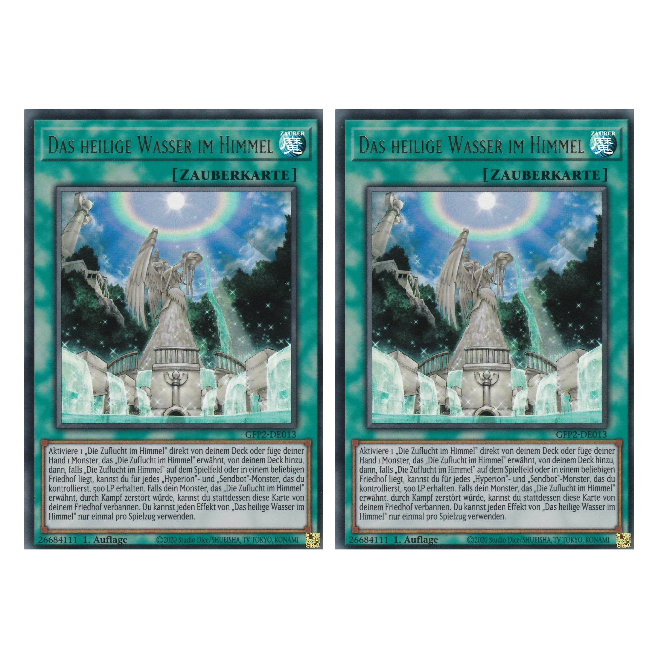 Das heilige Wasser im Himmel - GFP2-DE013 - Ultra Rare - Deutsch - 1. Auflage - Ghost from the Past II The Second Hunting - Yu-Gi-Oh! - Duo Set (2 Stück)