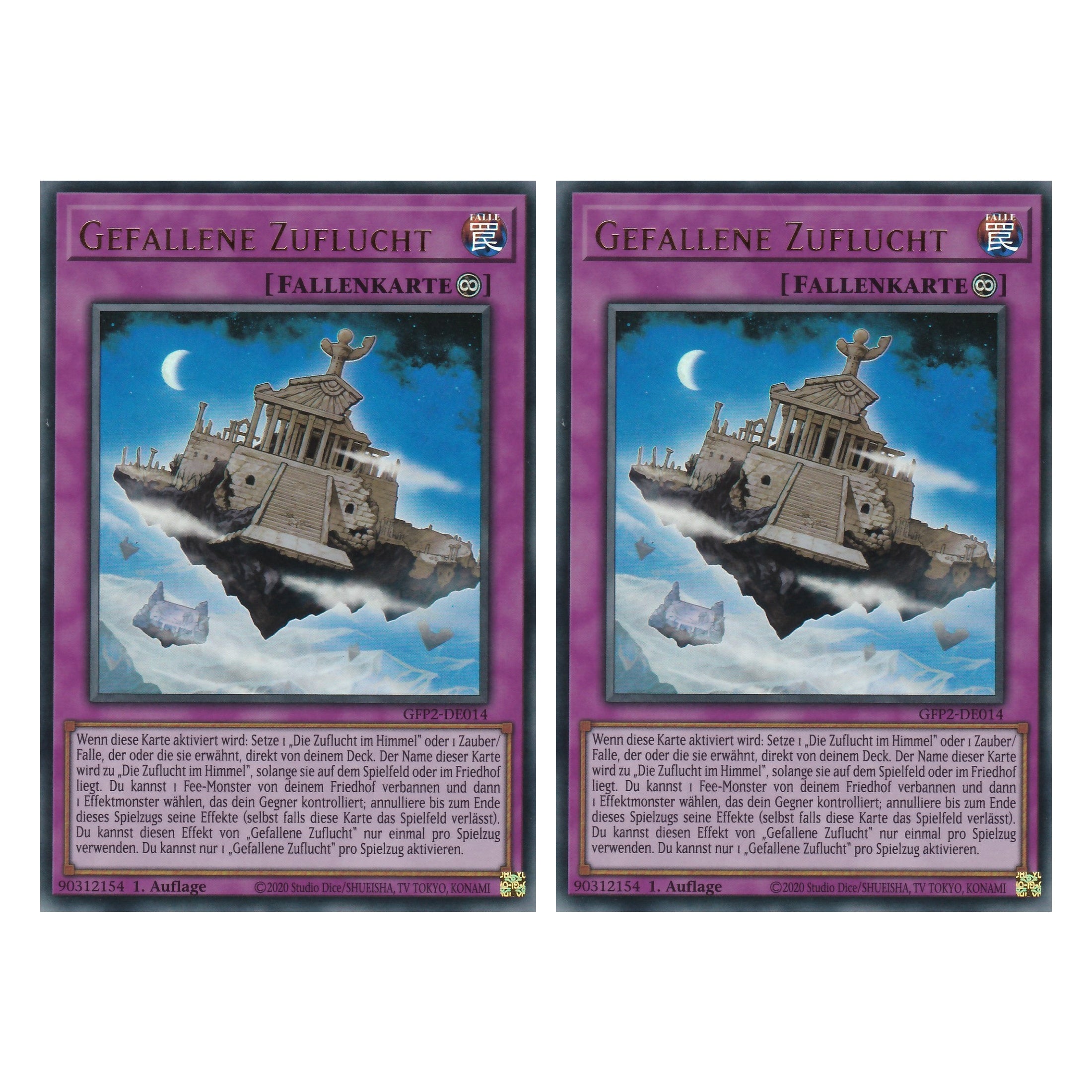 Gefallene Zuflucht - GFP2-DE014 - Ultra Rare - Deutsch - 1. Auflage - Ghost from the Past II The Second Hunting - Yu-Gi-Oh! - Duo Set (2 Stück)