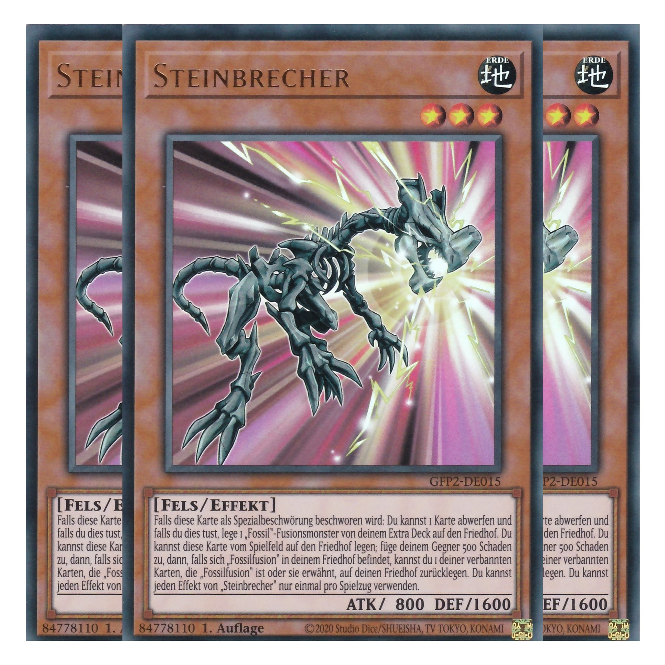 Steinbrecher - GFP2-DE015 - Ultra Rare - Deutsch - 1. Auflage - Ghost from the Past II The Second Hunting - Yu-Gi-Oh! - Playset (3 Kopien)
