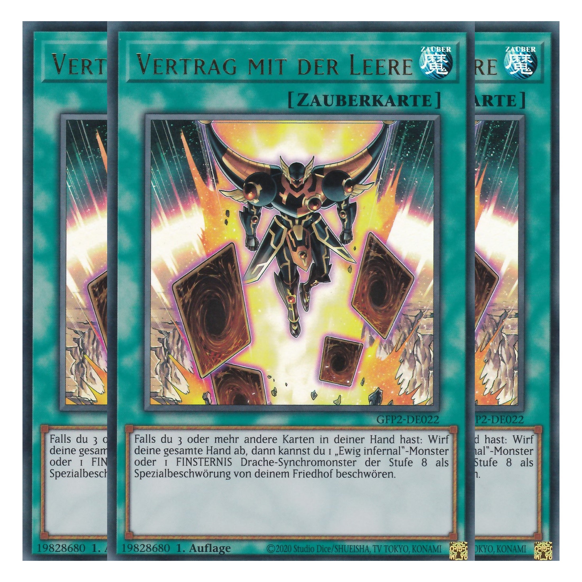 Vertrag mit der Leere - GFP2-DE022 - Ultra Rare - Deutsch - 1. Auflage - Ghost from the Past II The Second Hunting - Yu-Gi-Oh! - Playset (3 Kopien)