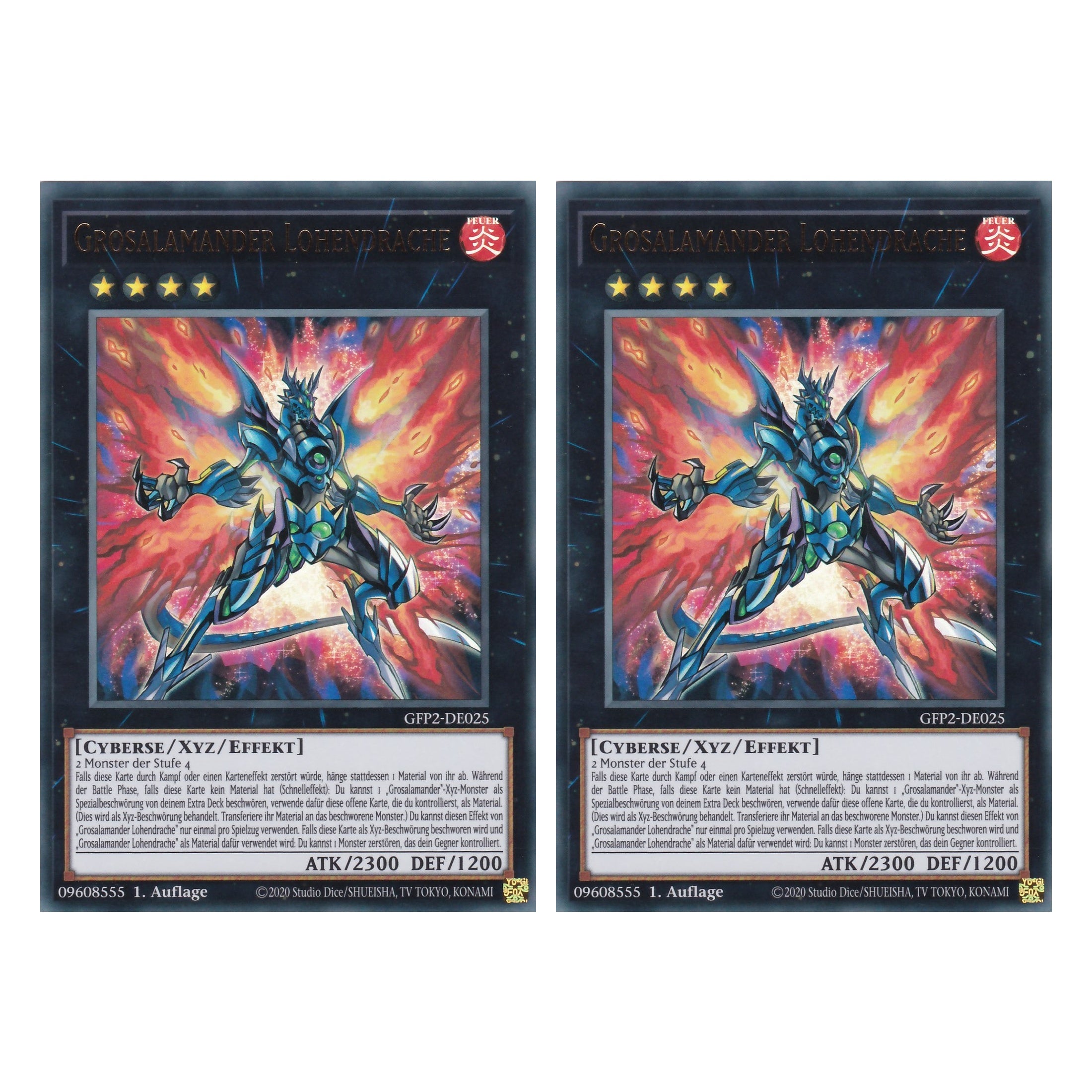 Grosalamander Lohendrache - GFP2-DE025 - Ultra Rare - Deutsch - 1. Auflage - Ghost from the Past II The Second Hunting - Yu-Gi-Oh! - Duo Set (2 Stück)