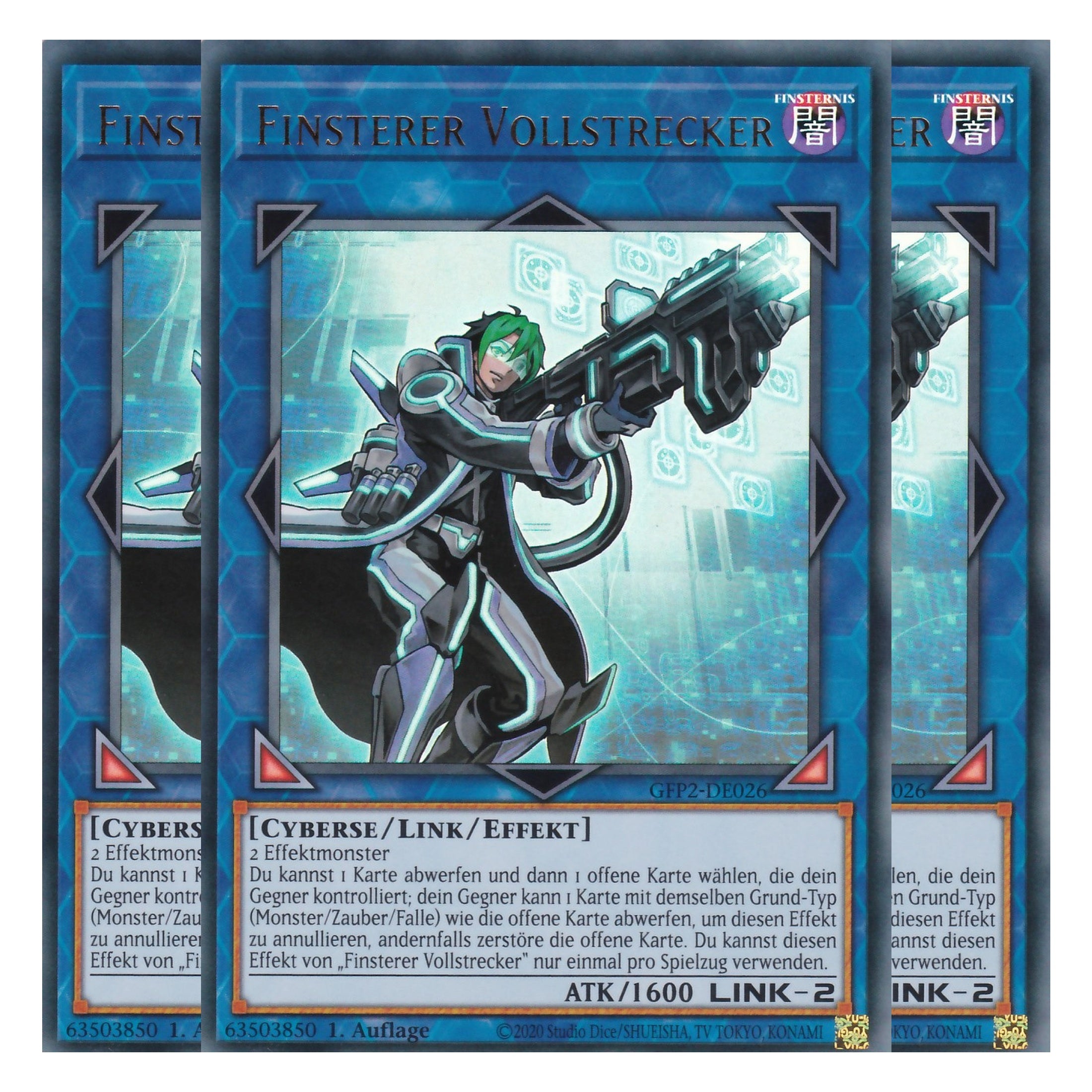 Finsterer Vollstrecker - GFP2-DE026 - Ultra Rare - Deutsch - 1. Auflage - Ghost from the Past II The Second Hunting - Yu-Gi-Oh! - Playset (3 Kopien)