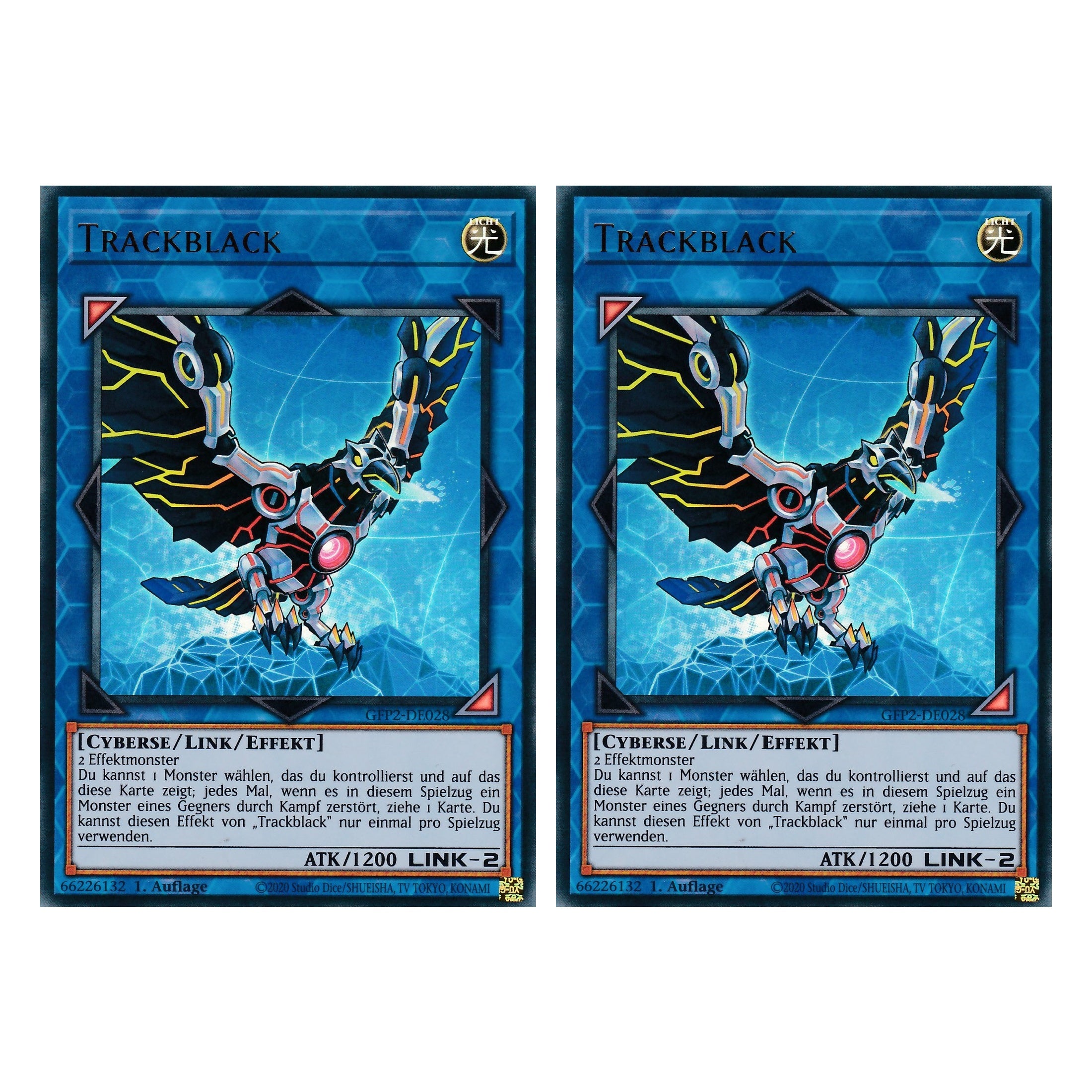 Trackblack - GFP2-DE028 - Ultra Rare - Deutsch - 1. Auflage - Ghost from the Past II The Second Hunting - Yu-Gi-Oh! - Duo Set (2 Stück)