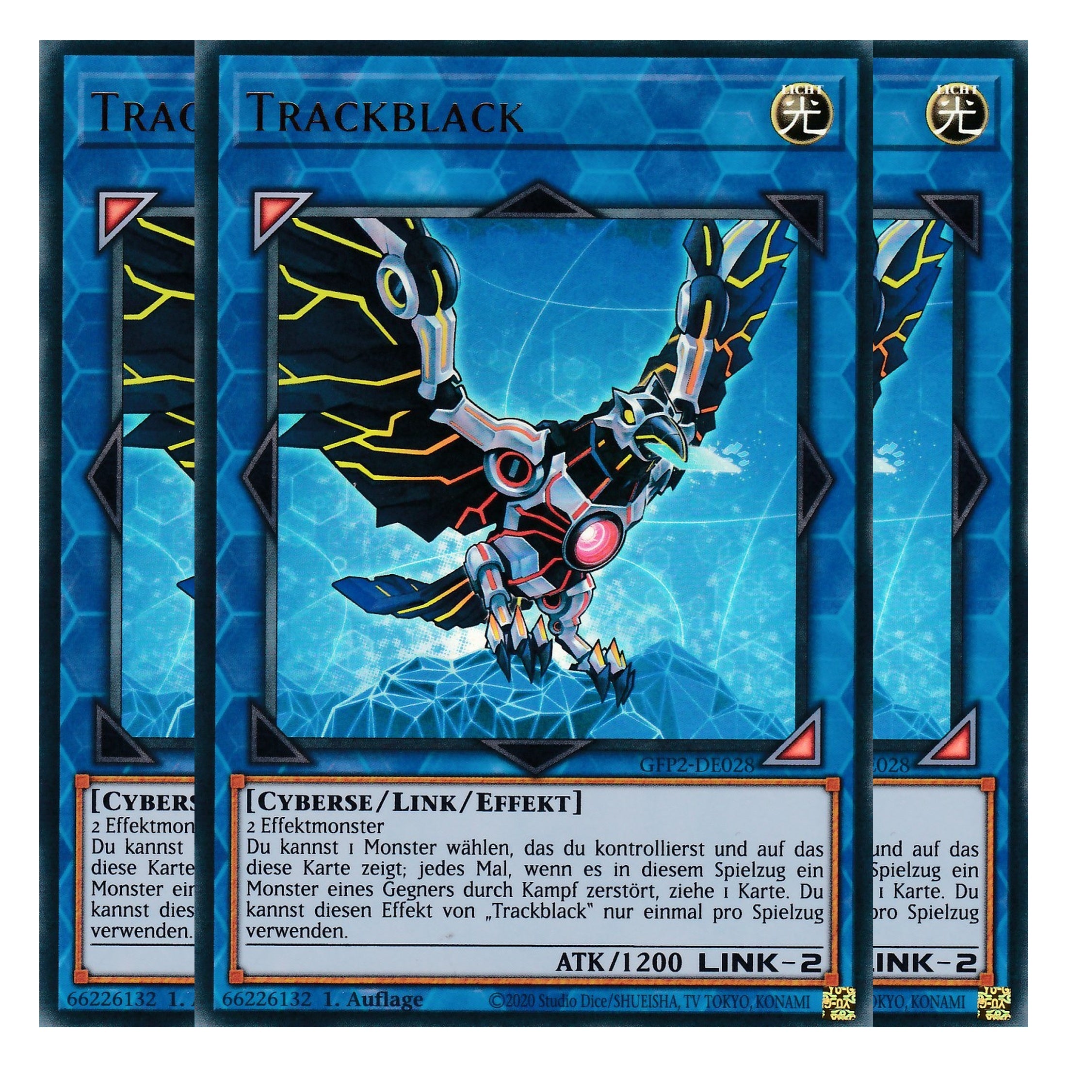 Trackblack - GFP2-DE028 - Ultra Rare - Deutsch - 1. Auflage - Ghost from the Past II The Second Hunting - Yu-Gi-Oh! - Playset (3 Kopien)