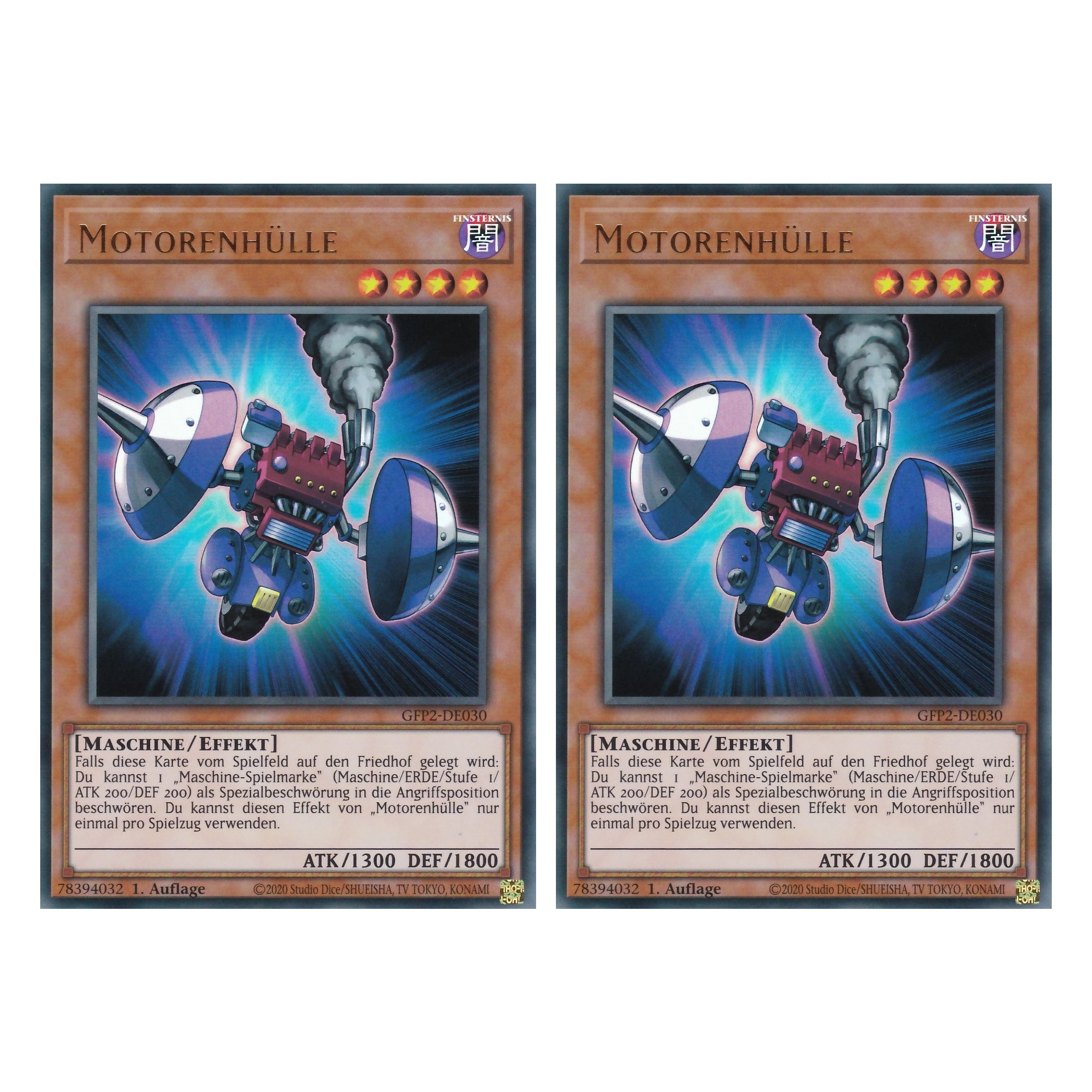 Motorenhülle - GFP2-DE030 - Ultra Rare - Deutsch - 1. Auflage - Ghost from the Past II The Second Hunting - Yu-Gi-Oh! - Duo Set (2 Stück)