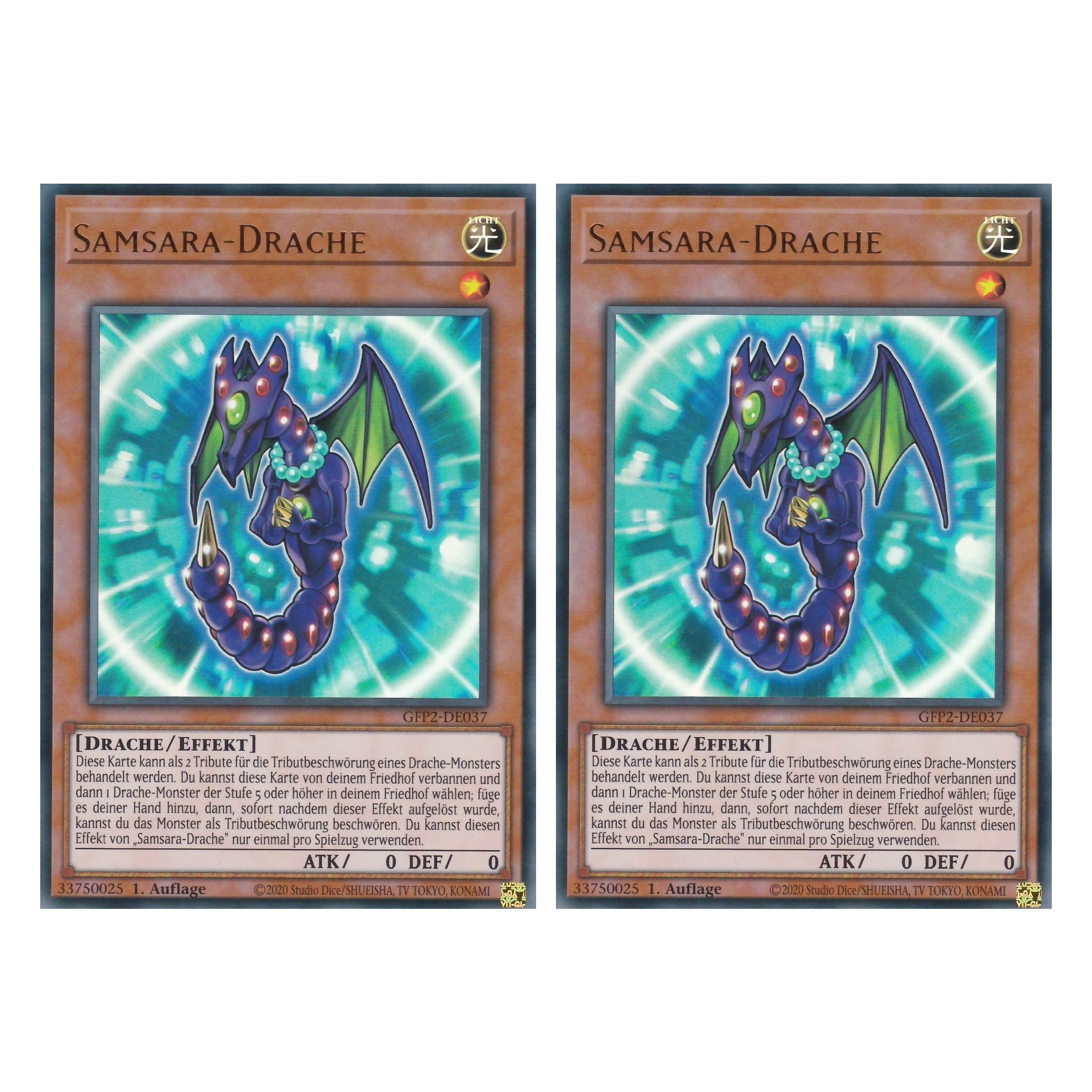 Samsara-Drache - GFP2-DE037 - Ultra Rare - Deutsch - 1. Auflage - Ghost from the Past II The Second Hunting - Yu-Gi-Oh! - Duo Set (2 Stück)