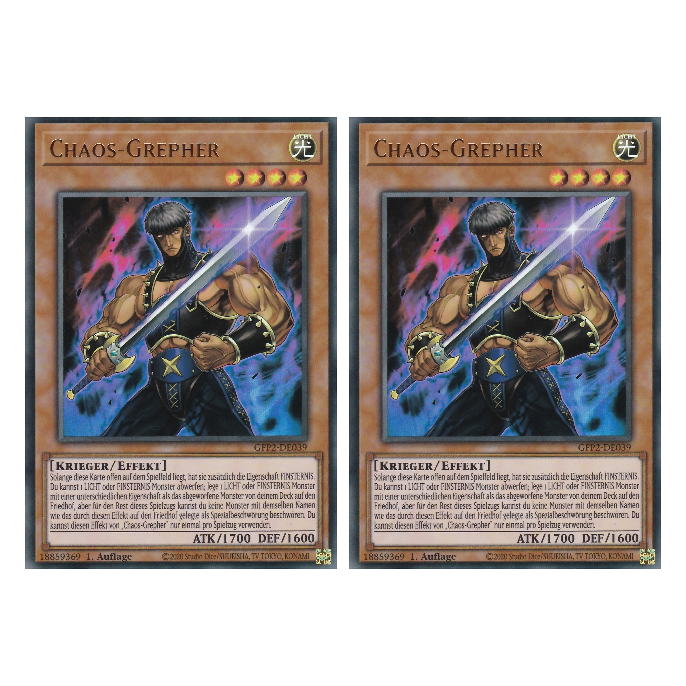 Chaos-Grepher - GFP2-DE039 - Ultra Rare - Deutsch - 1. Auflage - Ghost from the Past II The Second Hunting - Yu-Gi-Oh! - Duo Set (2 Stück)