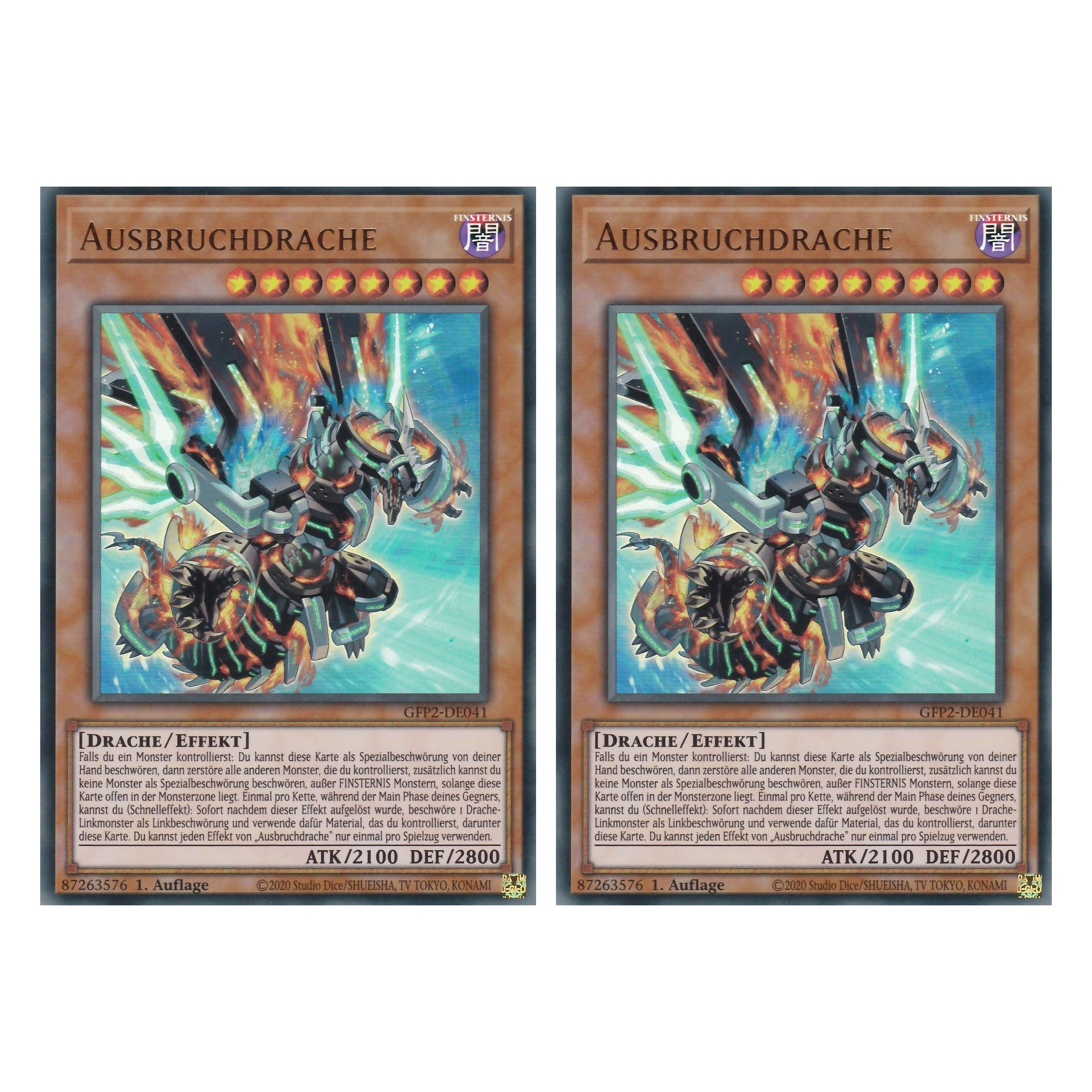 Ausbruchdrache - GFP2-DE041 - Ultra Rare - Deutsch - 1. Auflage - Ghost from the Past II The Second Hunting - Yu-Gi-Oh! - Duo Set (2 Stück)