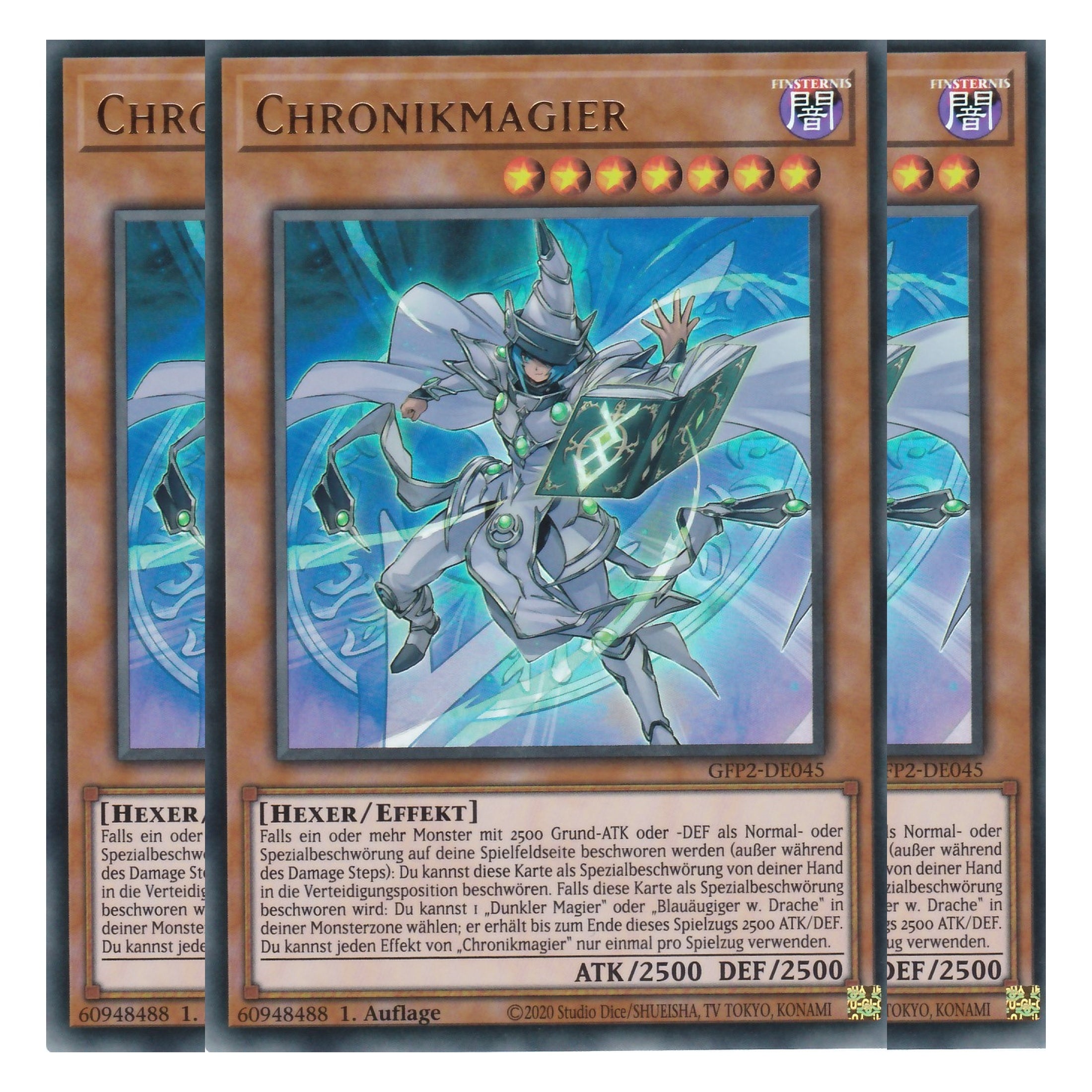 Chronikmagier - GFP2-DE045 - Ultra Rare - Deutsch - 1. Auflage - Ghost from the Past II The Second Hunting - Yu-Gi-Oh! - Playset (3 Kopien)