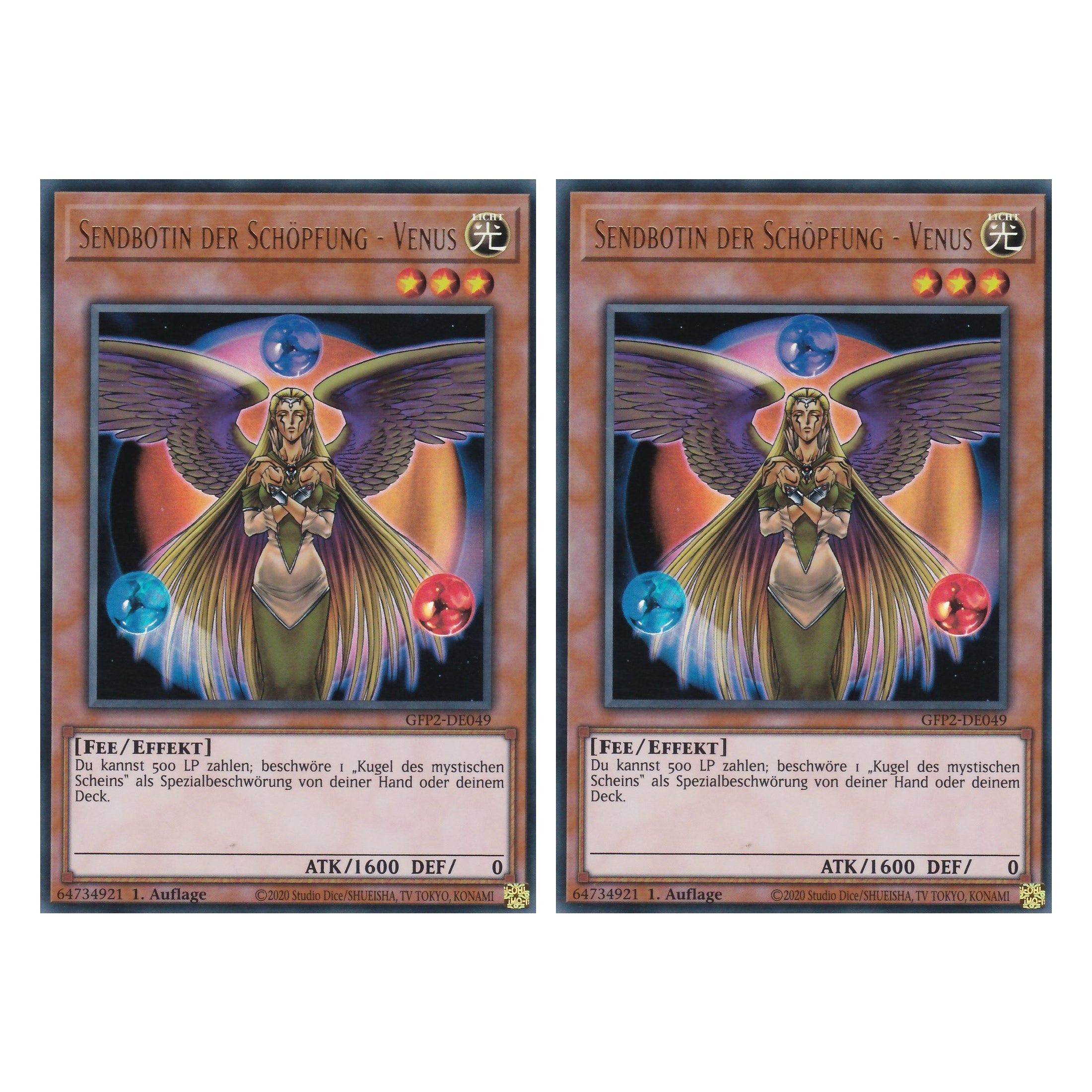Sendbotin der Schöpfung - Venus - GFP2-DE049 - Ultra Rare - Deutsch - 1. Auflage - Ghost from the Past II The Second Hunting - Yu-Gi-Oh! - Duo Set (2 Stück)