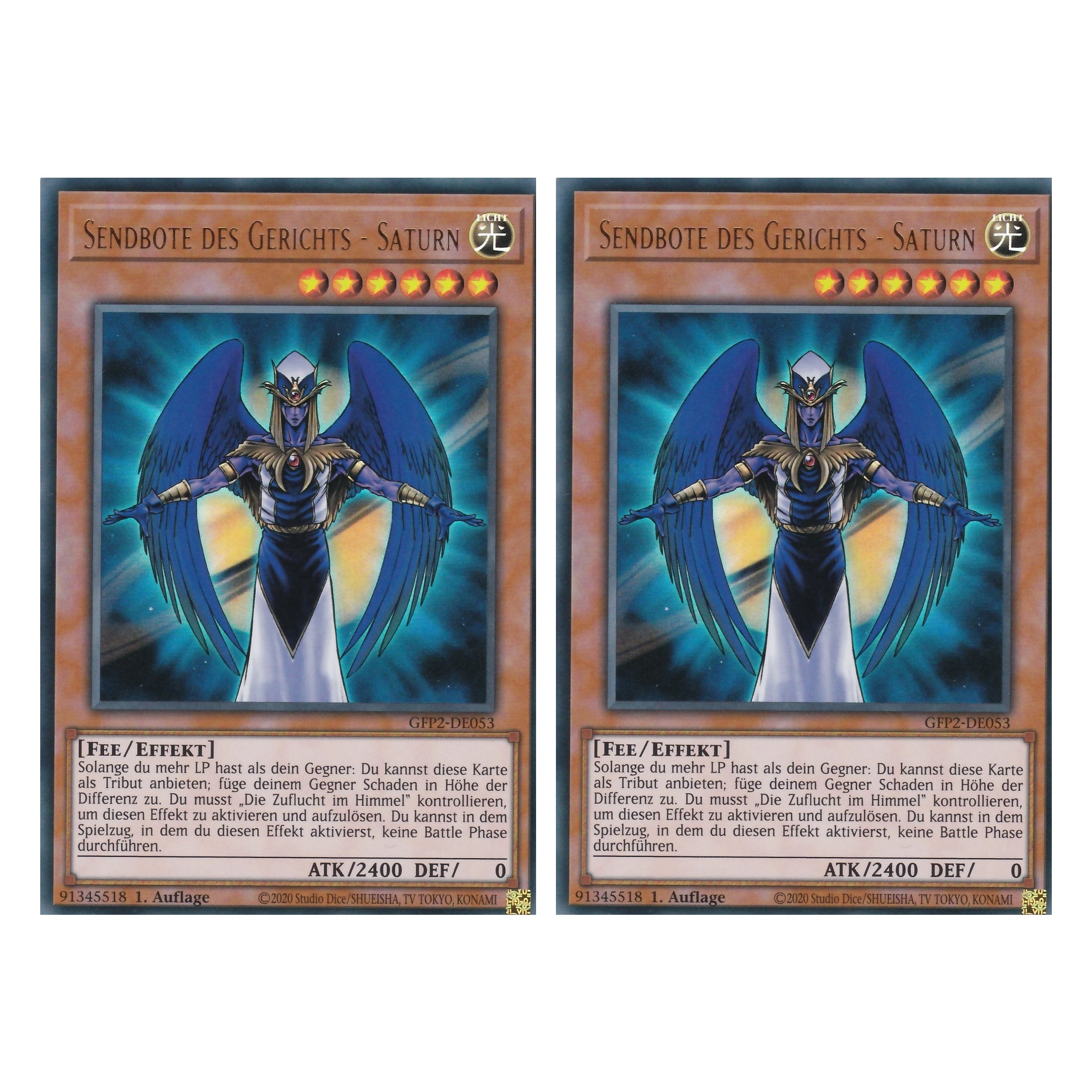 Sendbote des Gerichts - Saturn - GFP2-DE053 - Ultra Rare - Deutsch - 1. Auflage - Ghost from the Past II The Second Hunting - Yu-Gi-Oh! - Duo Set (2 Stück)
