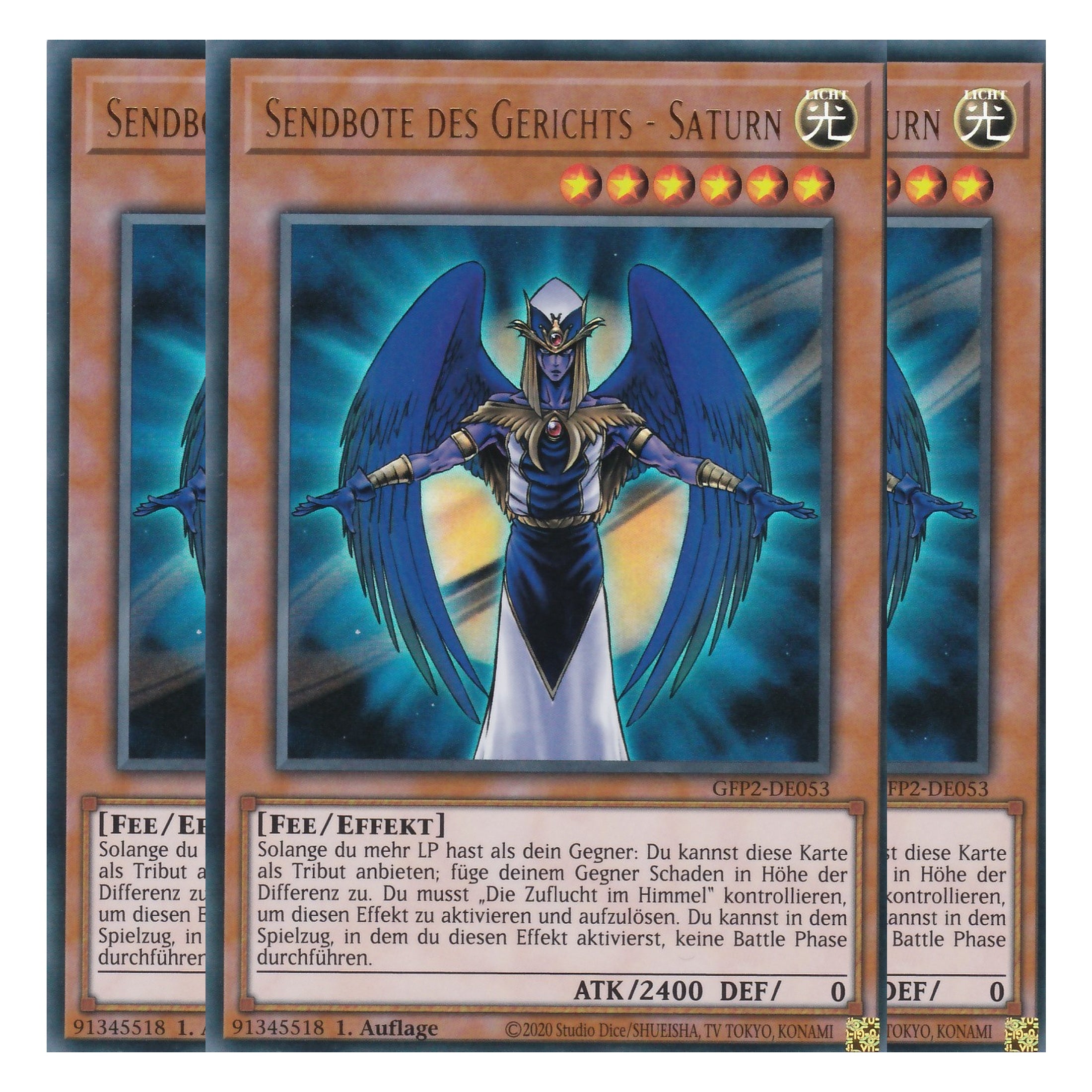 Sendbote des Gerichts - Saturn - GFP2-DE053 - Ultra Rare - Deutsch - 1. Auflage - Ghost from the Past II The Second Hunting - Yu-Gi-Oh! - Playset (3 Kopien)