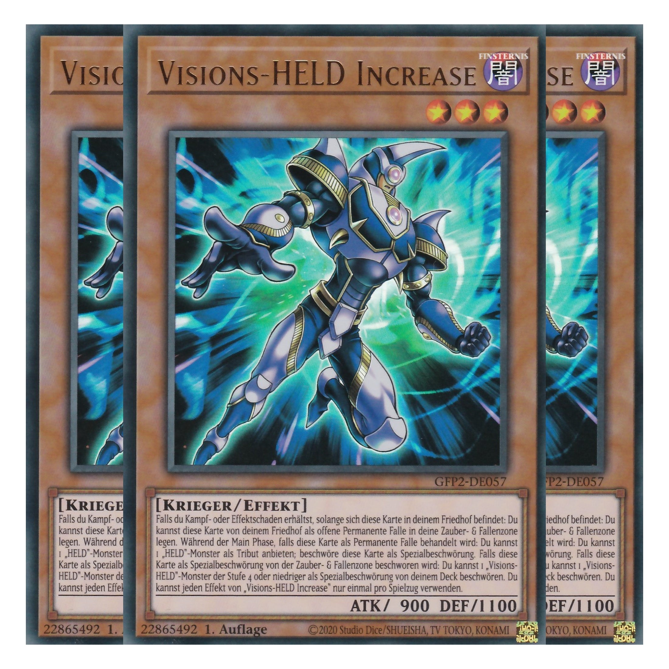 Visions-HELD Increase - GFP2-DE057 - Ultra Rare - Deutsch - 1. Auflage - Ghost from the Past II The Second Hunting - Yu-Gi-Oh! - Playset (3 Kopien)