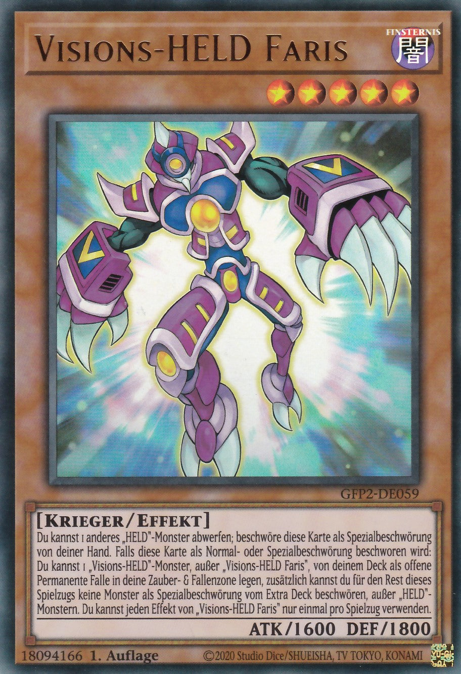 Visions-HELD Faris - GFP2-DE059 - Ultra Rare - Deutsch - 1. Auflage - Ghosts From the Past: The 2nd Haunting