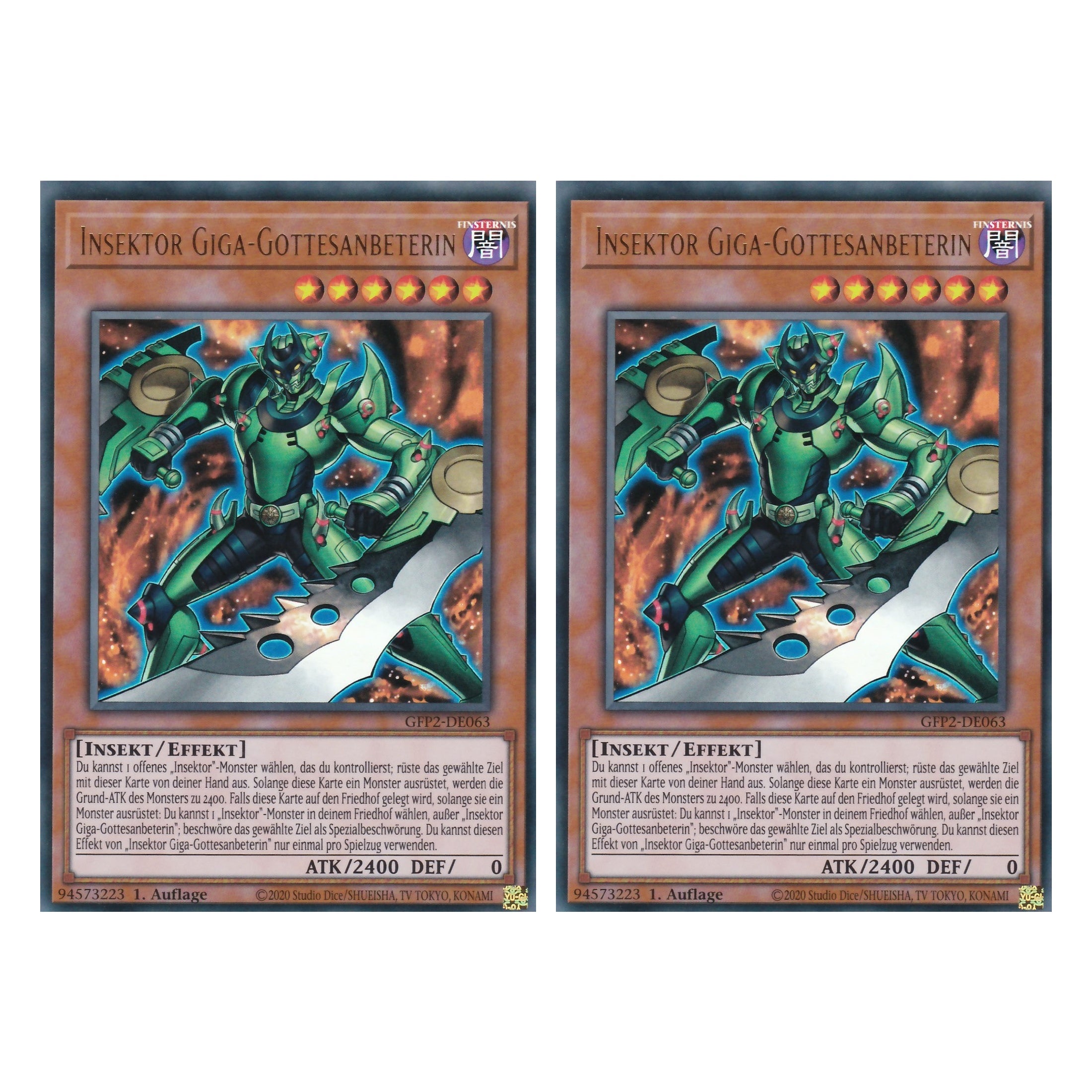 Insektor Giga-Gottesanbeterin - GFP2-DE063 - Ultra Rare - Deutsch - 1. Auflage - Ghost from the Past II The Second Hunting - Yu-Gi-Oh! - Duo Set (2 Stück)