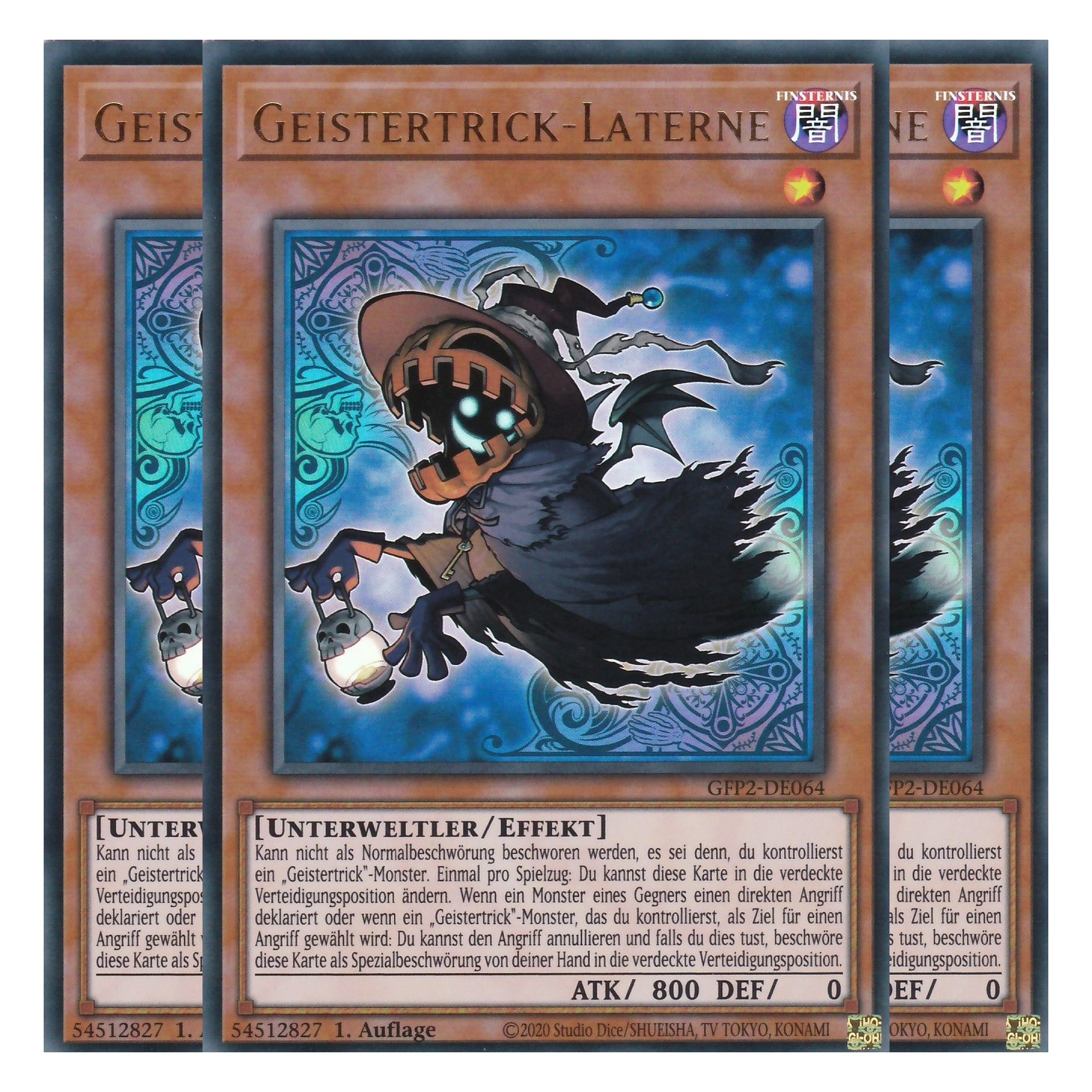 Geistertrick-Laterne - GFP2-DE064 - Ultra Rare - Deutsch - 1. Auflage - Ghost from the Past II The Second Hunting - Yu-Gi-Oh! - Playset (3 Kopien)