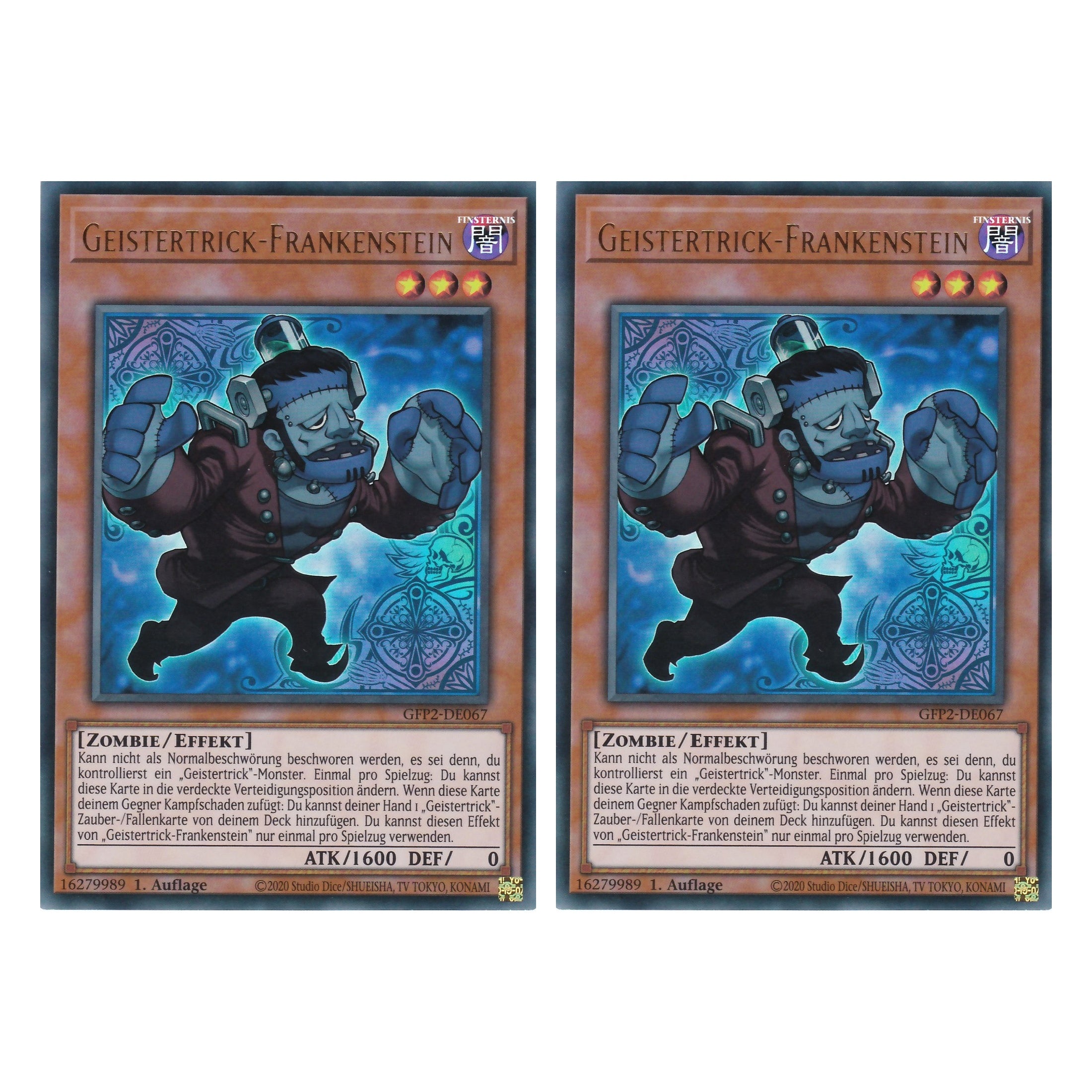 Geistertrick-Frankenstein - GFP2-DE067 - Ultra Rare - Deutsch - 1. Auflage - Ghost from the Past II The Second Hunting - Yu-Gi-Oh! - Duo Set (2 Stück)