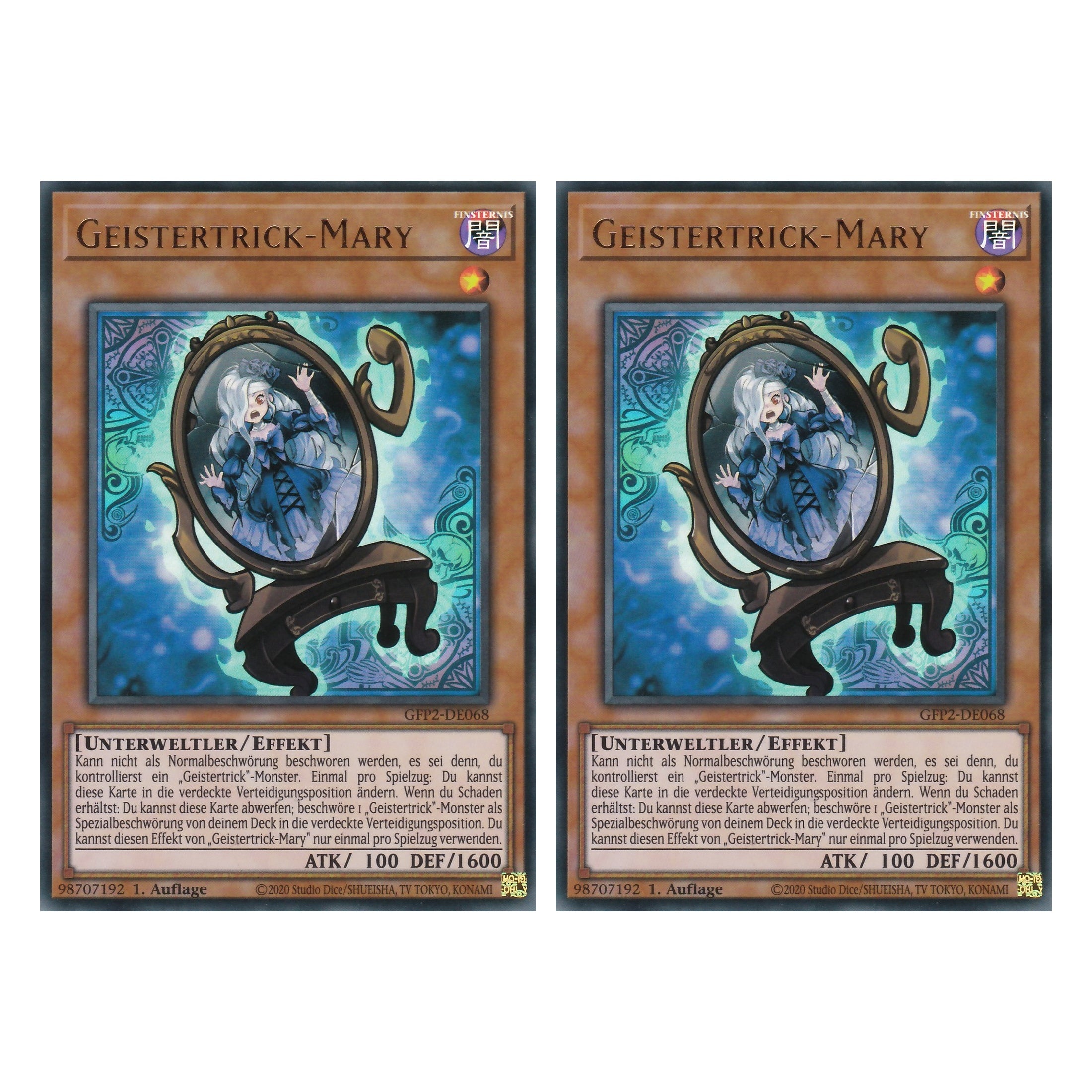 Geistertrick-Mary - GFP2-DE068 - Ultra Rare - Deutsch - 1. Auflage - Ghost from the Past II The Second Hunting - Yu-Gi-Oh! - Duo Set (2 Stück)