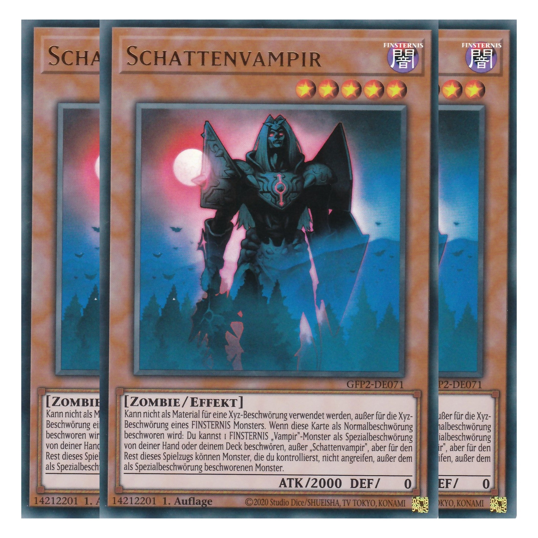 Schattenvampir - GFP2-DE071 - Ultra Rare - Deutsch - 1. Auflage - Ghost from the Past II The Second Hunting - Yu-Gi-Oh! - Playset (3 Kopien)