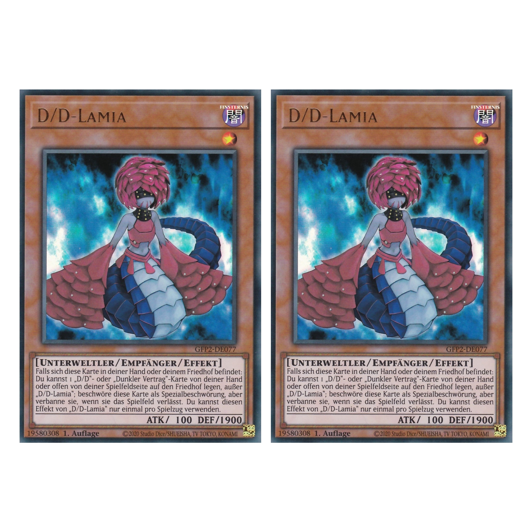 D/D-Lamia - GFP2-DE077 - Ultra Rare - Deutsch - 1. Auflage - Ghost from the Past II The Second Hunting - Yu-Gi-Oh! - Duo Set (2 Stück)