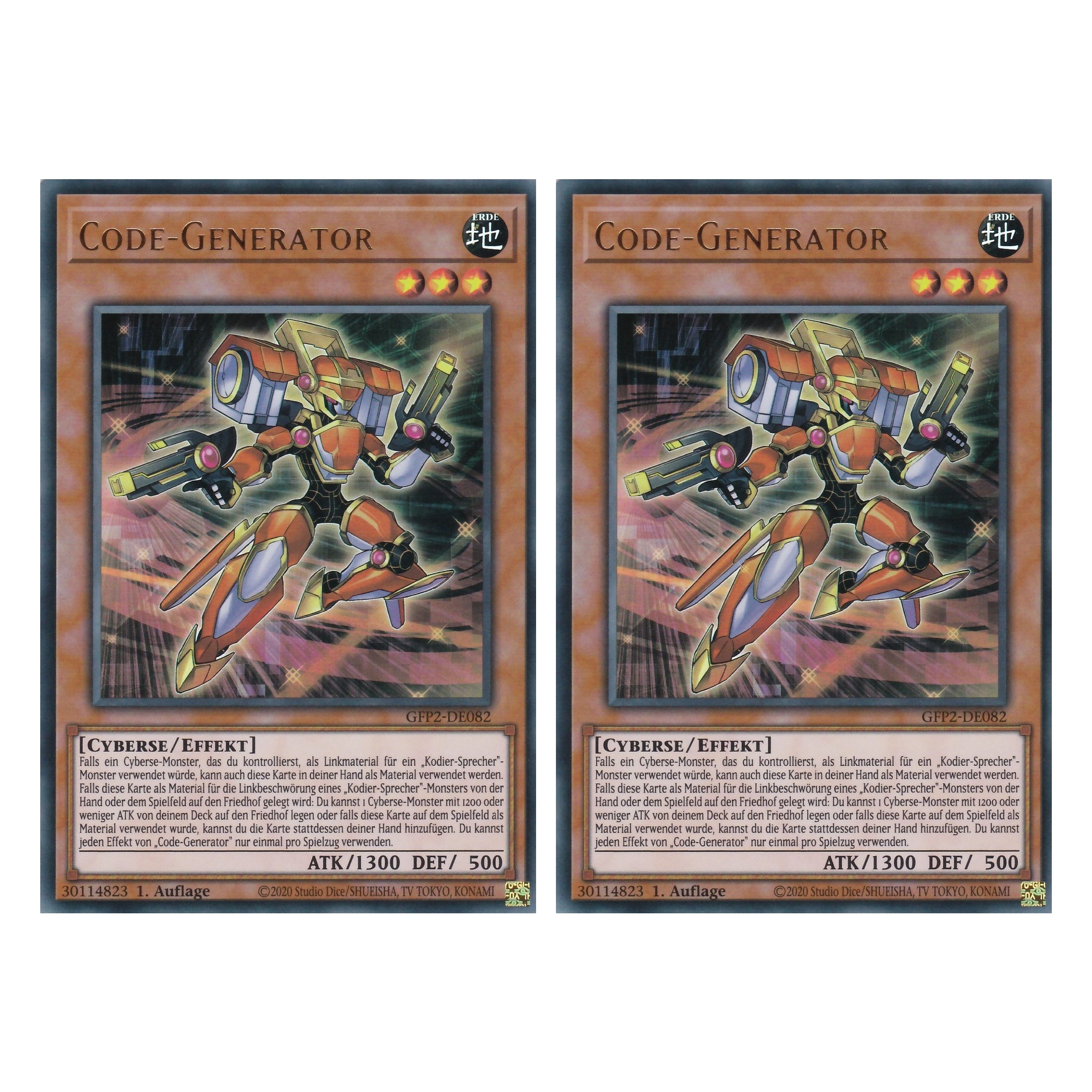 Code-Generator - GFP2-DE082 - Ultra Rare - Deutsch - 1. Auflage - Ghost from the Past II The Second Hunting - Yu-Gi-Oh! - Duo Set (2 Stück)