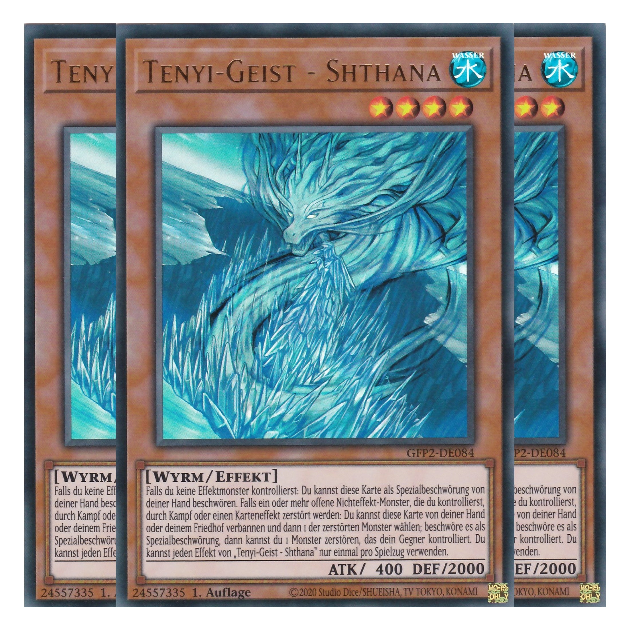 Tenyi-Geist - Shthana - GFP2-DE084 - Ultra Rare - Deutsch - 1. Auflage - Ghost from the Past II The Second Hunting - Yu-Gi-Oh! - Playset (3 Kopien)