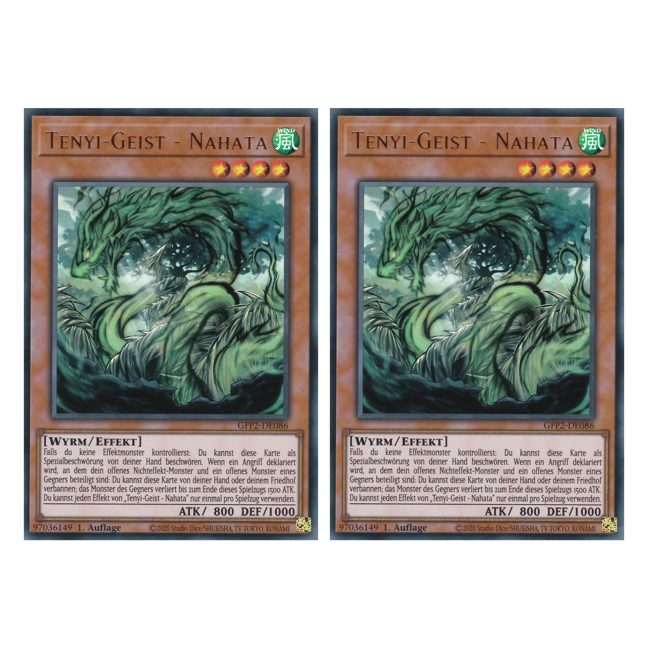Tenyi-Geist - Nahata - GFP2-DE086 - Ultra Rare - Deutsch - 1. Auflage - Ghost from the Past II The Second Hunting - Yu-Gi-Oh! - Duo Set (2 Stück)