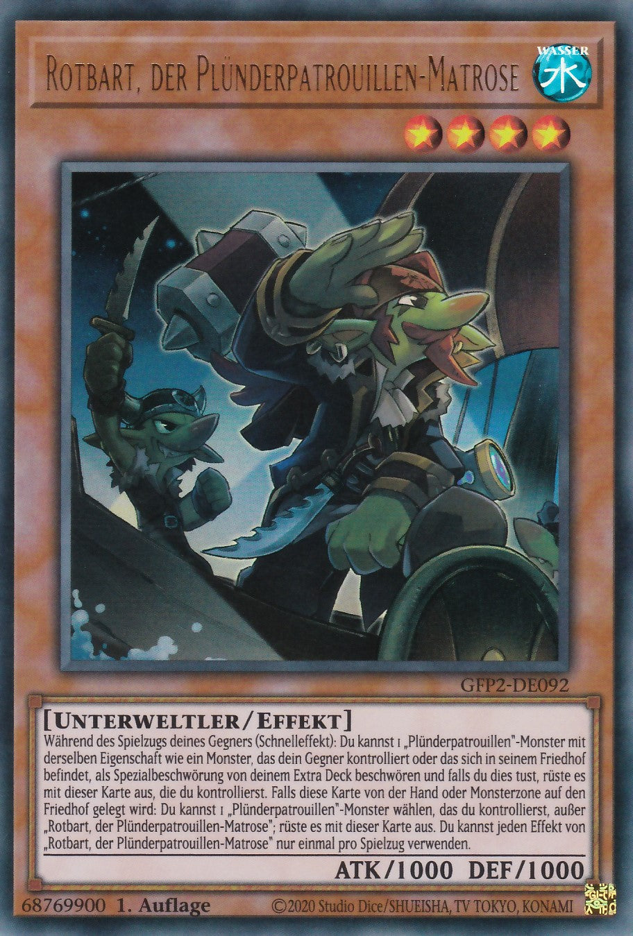 Rotbart, der Plünderpatrouillen-Matrose - GFP2-DE092 - Ultra Rare - Deutsch - 1. Auflage - Ghosts From the Past: The 2nd Haunting