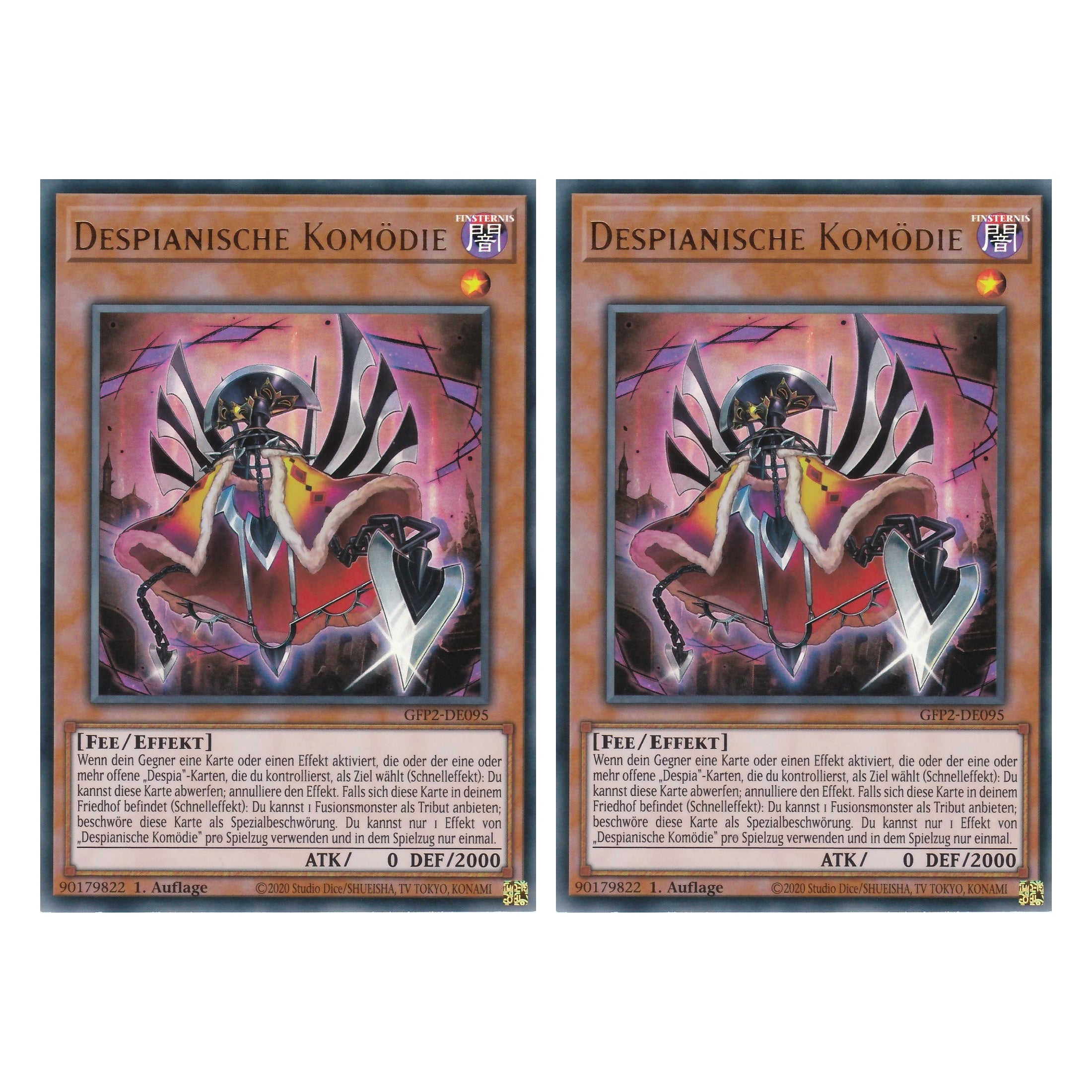 Despianische Komödie - GFP2-DE095 - Ultra Rare - Deutsch - 1. Auflage - Ghost from the Past II The Second Hunting - Yu-Gi-Oh! - Duo Set (2 Stück)