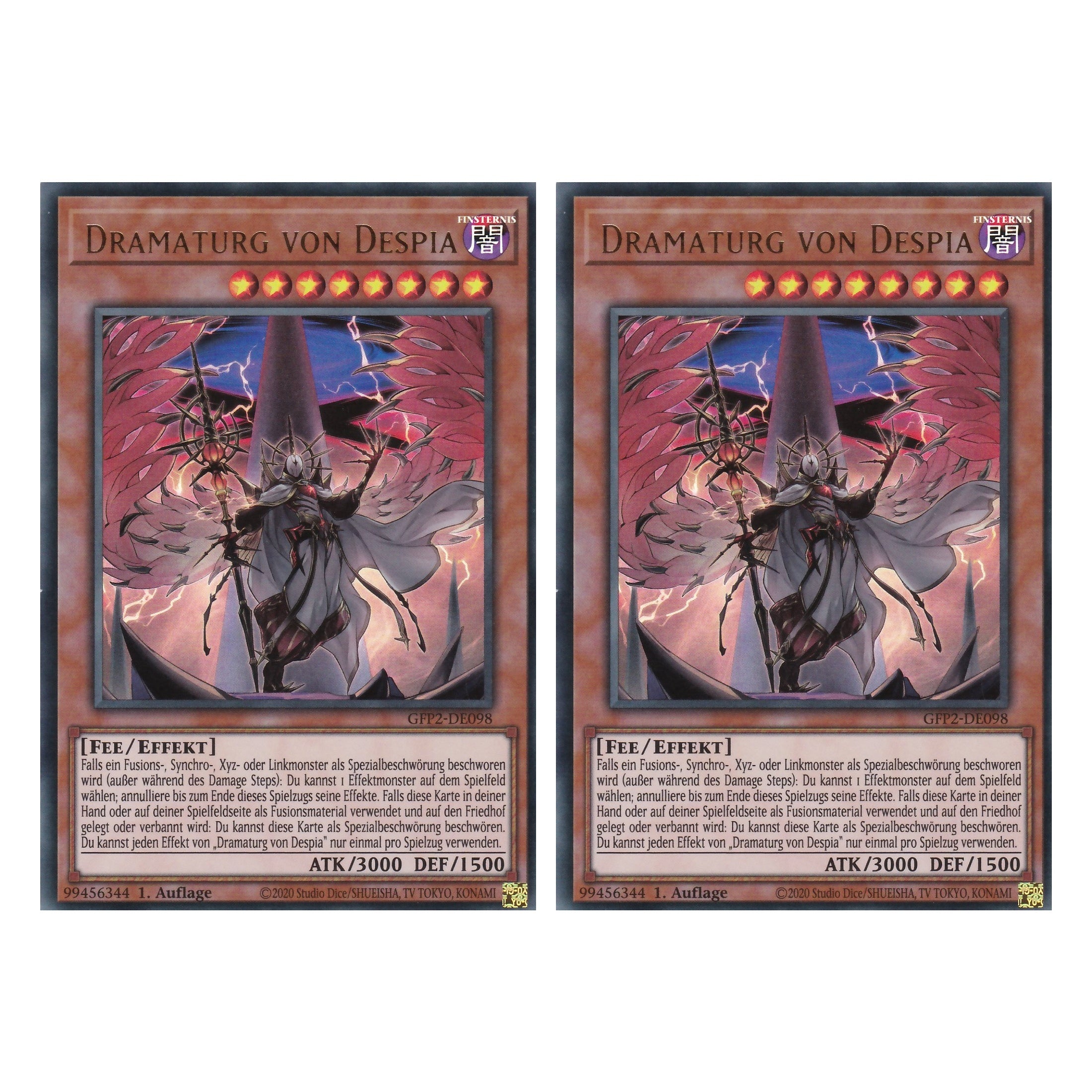 Dramaturg von Despia - GFP2-DE098 - Ultra Rare - Deutsch - 1. Auflage - Ghost from the Past II The Second Hunting - Yu-Gi-Oh! - Duo Set (2 Stück)