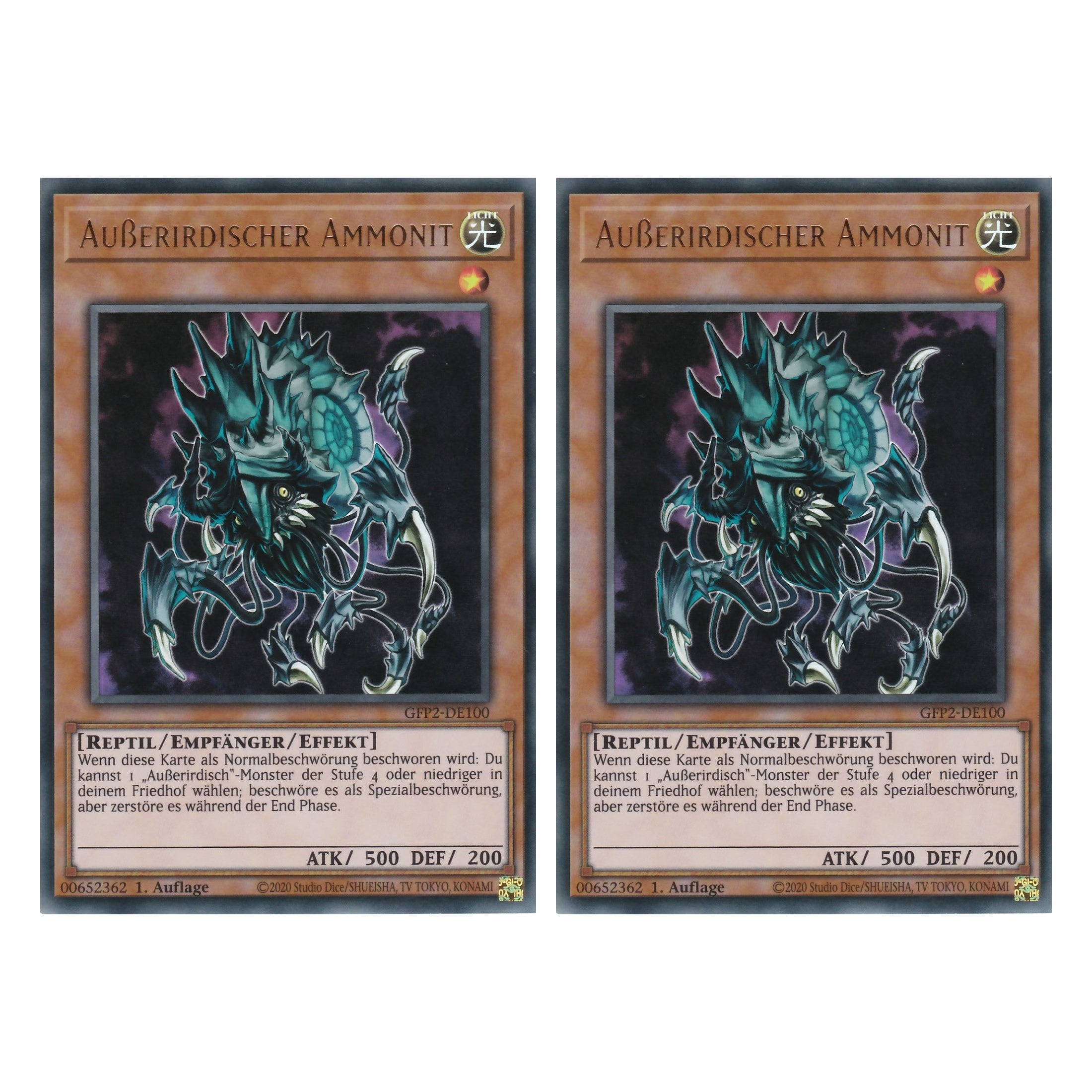 Außerirdischer Ammonit - GFP2-DE100 - Ultra Rare - Deutsch - 1. Auflage - Ghost from the Past II The Second Hunting - Yu-Gi-Oh! - Duo Set (2 Stück)