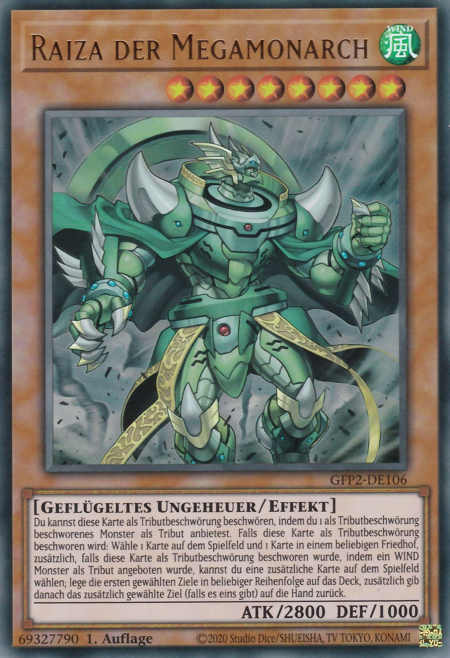 Raiza der Megamonarch - GFP2-DE106 - Ultra Rare - Deutsch - 1. Auflage - Ghosts From the Past: The 2nd Haunting